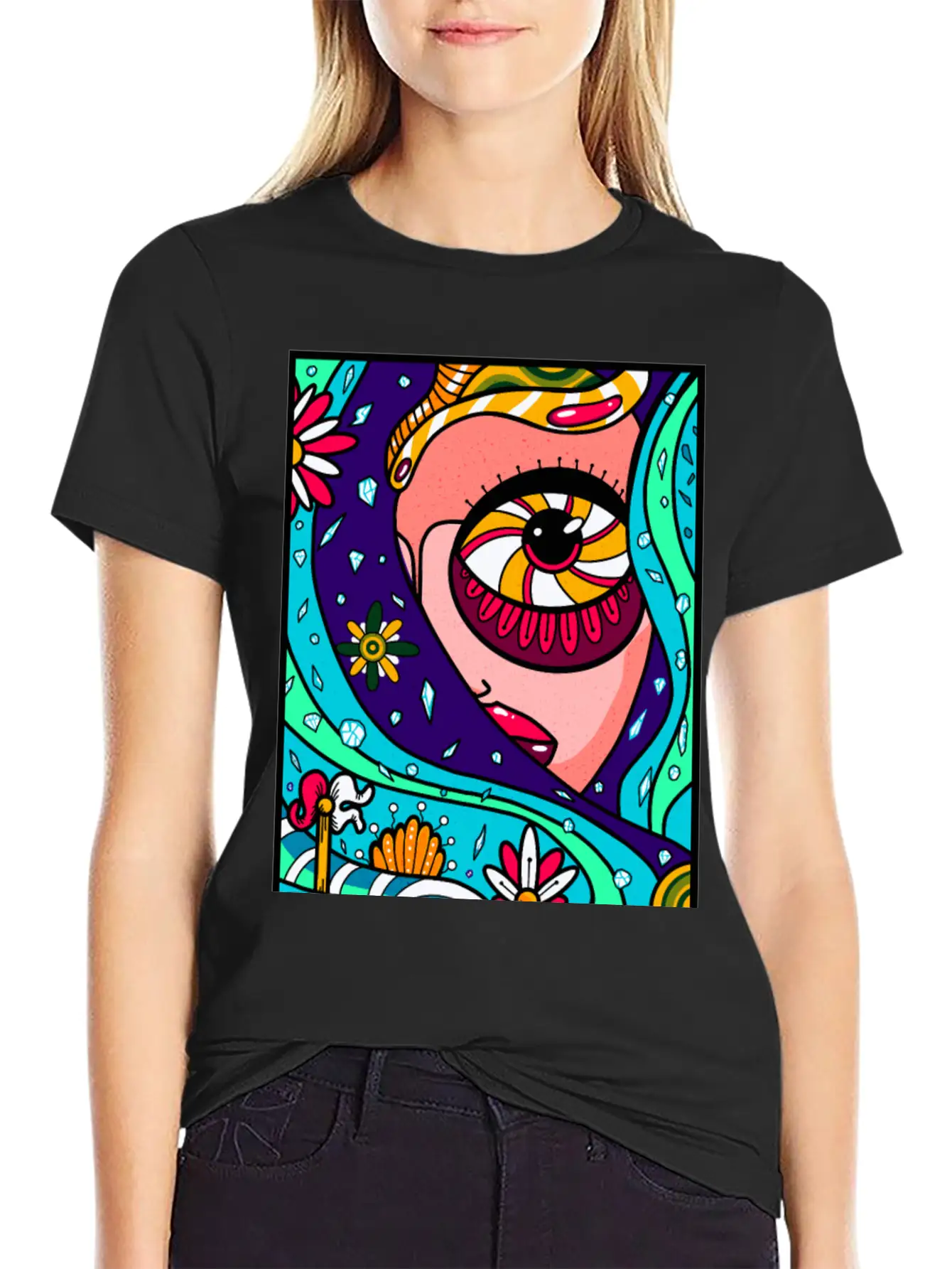 Abstract Sky Basic Graphic T-Shirt – Daily Comfort In Soft Cotton