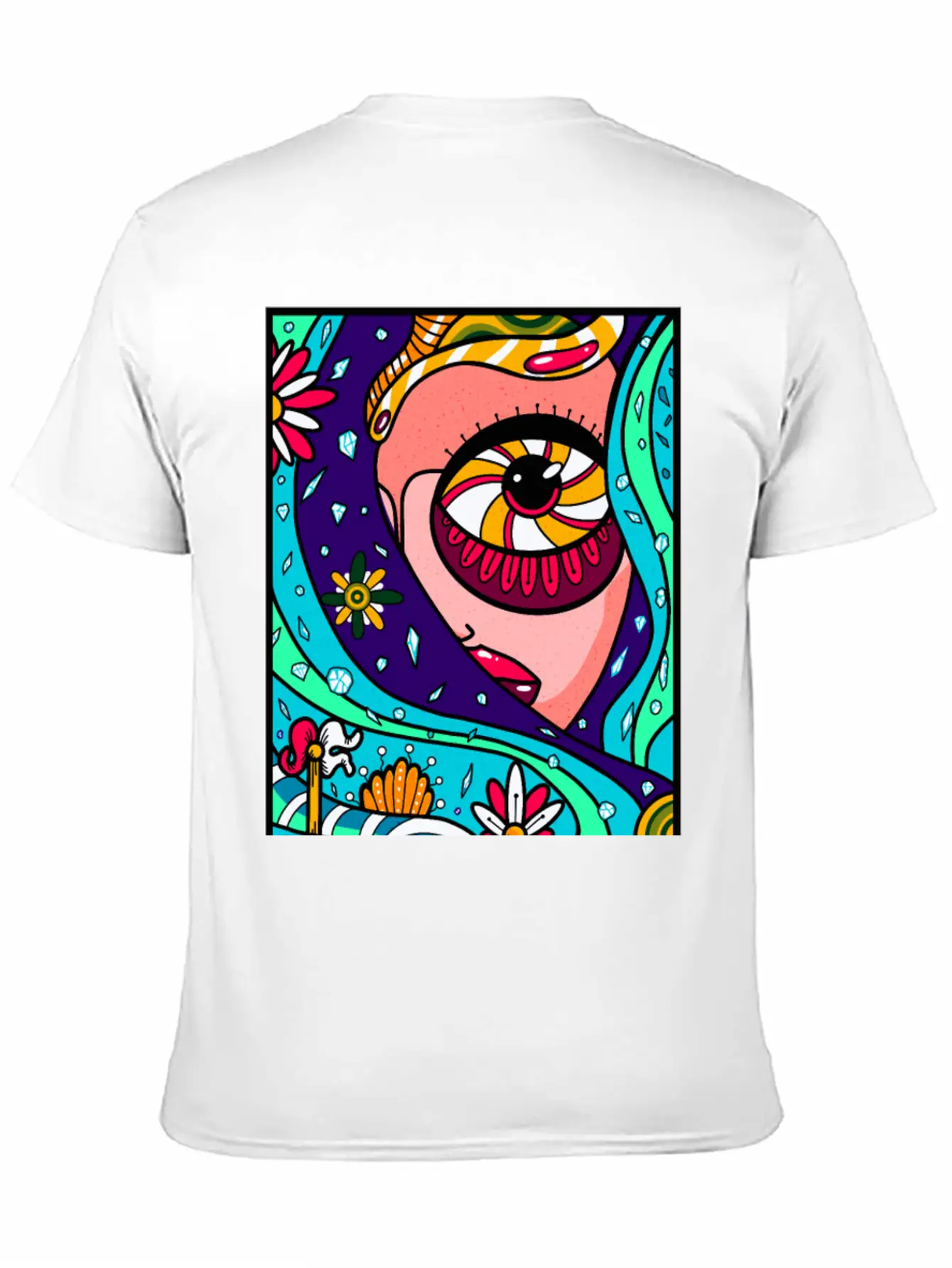 Abstract Sky Basic Graphic T-Shirt – Daily Comfort In Soft Cotton