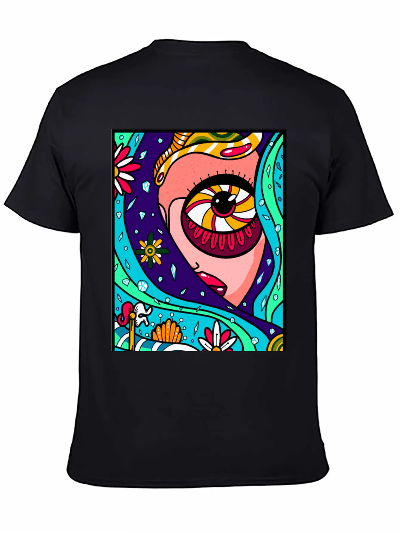 Abstract Sky Basic Graphic T-Shirt – Daily Comfort In Soft Cotton