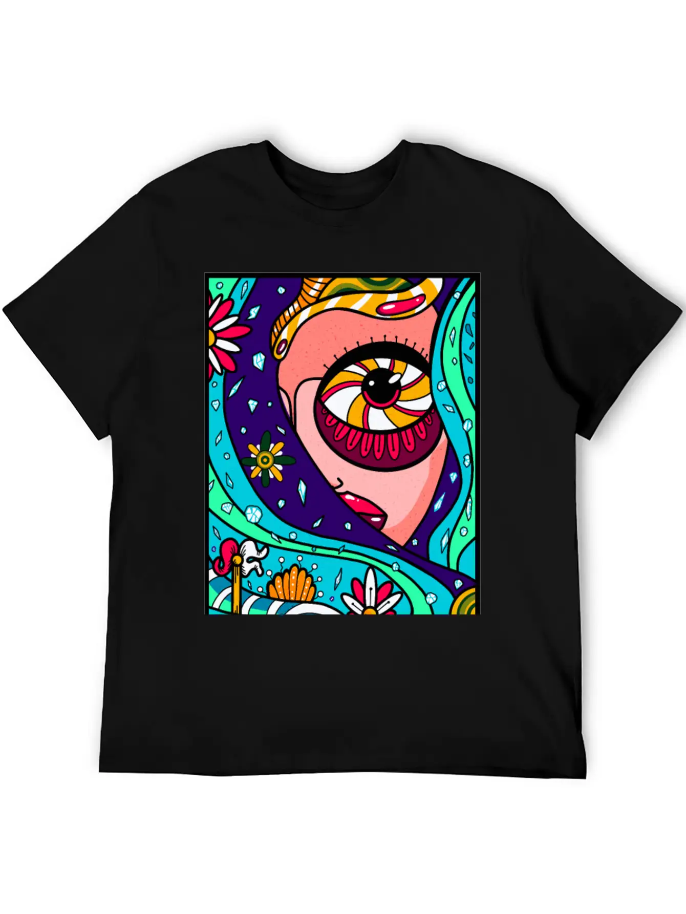 Abstract Sky Basic Graphic T-Shirt – Daily Comfort In Soft Cotton