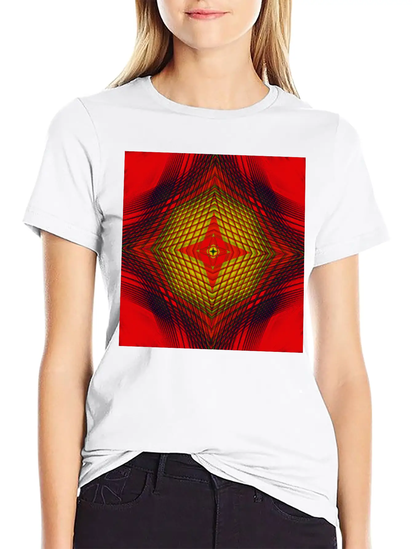Abstract Star Fine Art For Home Decoration. Modern Fit Casual T-Shirt – Clean And Versatile Design