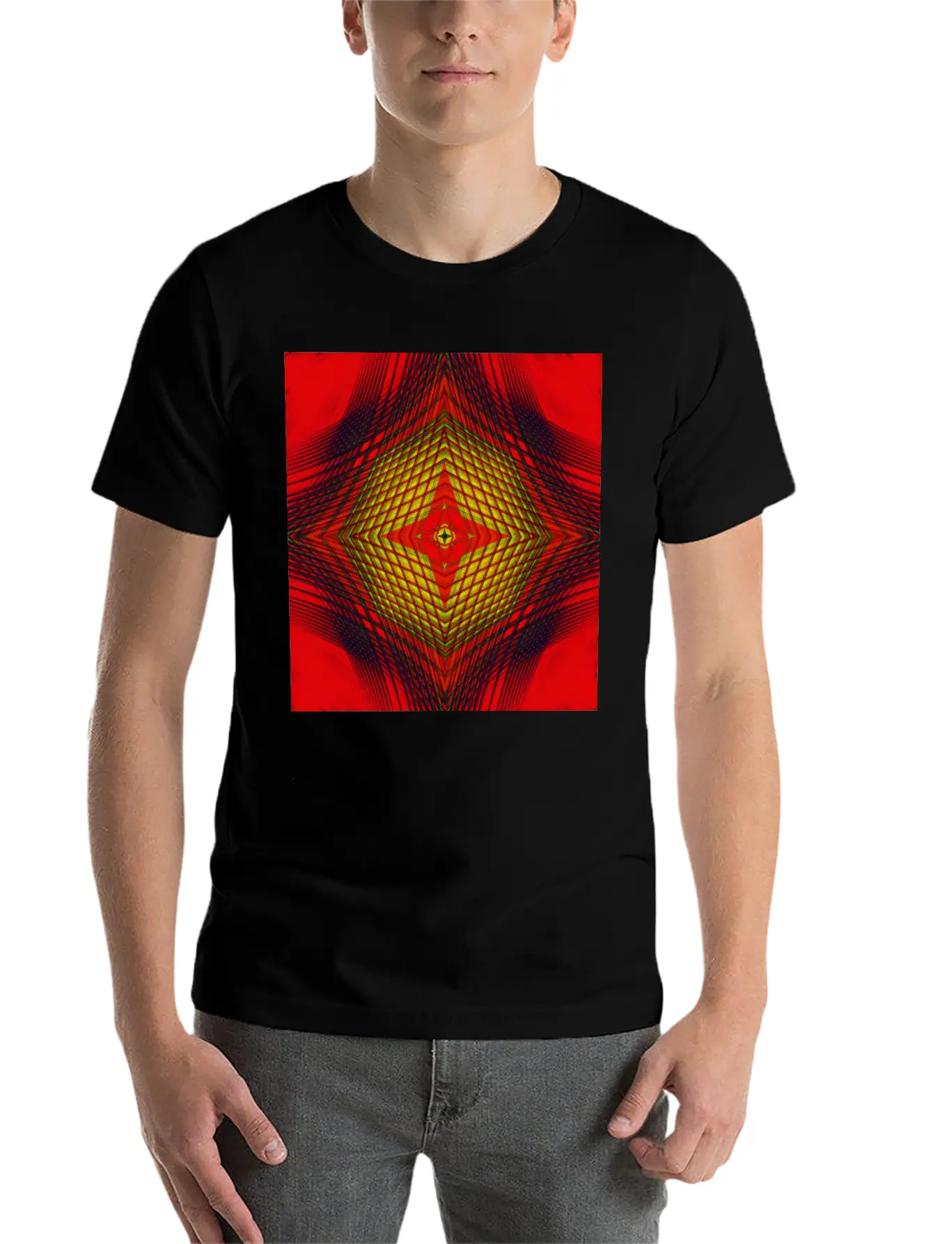 Abstract Star Fine Art For Home Decoration. Modern Fit Casual T-Shirt – Clean And Versatile Design