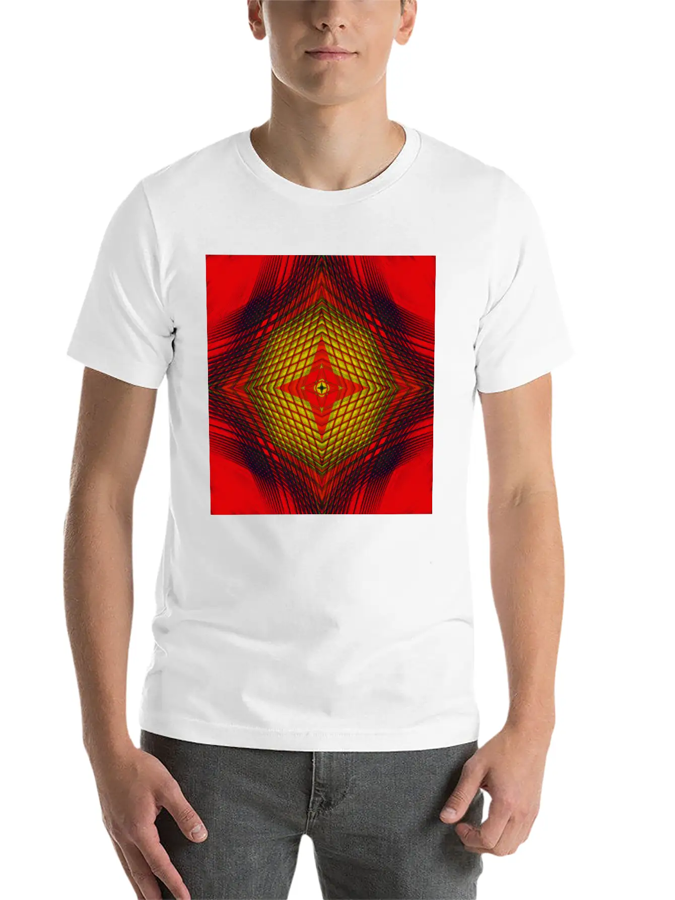 Abstract Star Fine Art For Home Decoration. Modern Fit Casual T-Shirt – Clean And Versatile Design