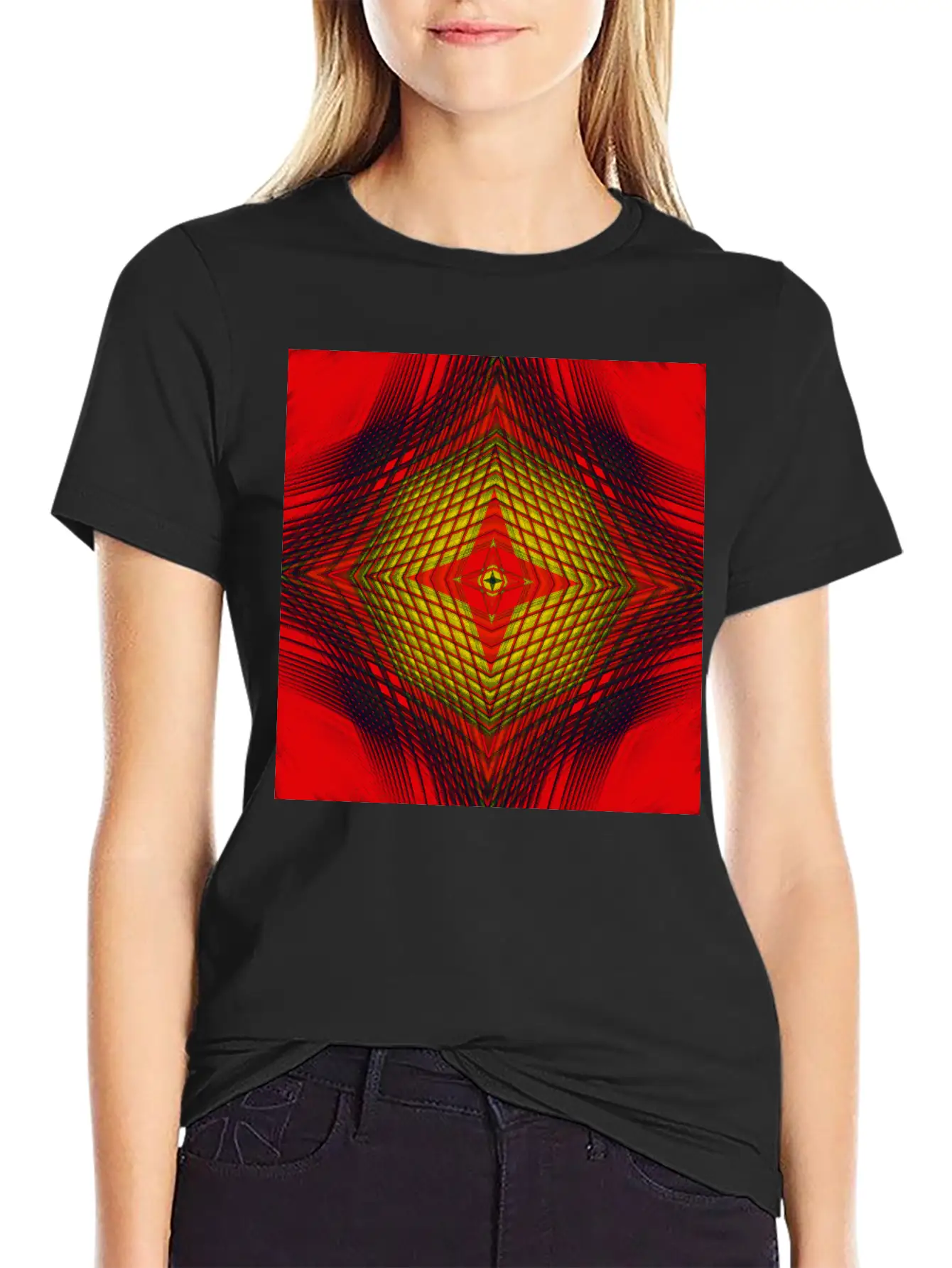 Abstract Star Fine Art For Home Decoration. Modern Fit Casual T-Shirt – Clean And Versatile Design