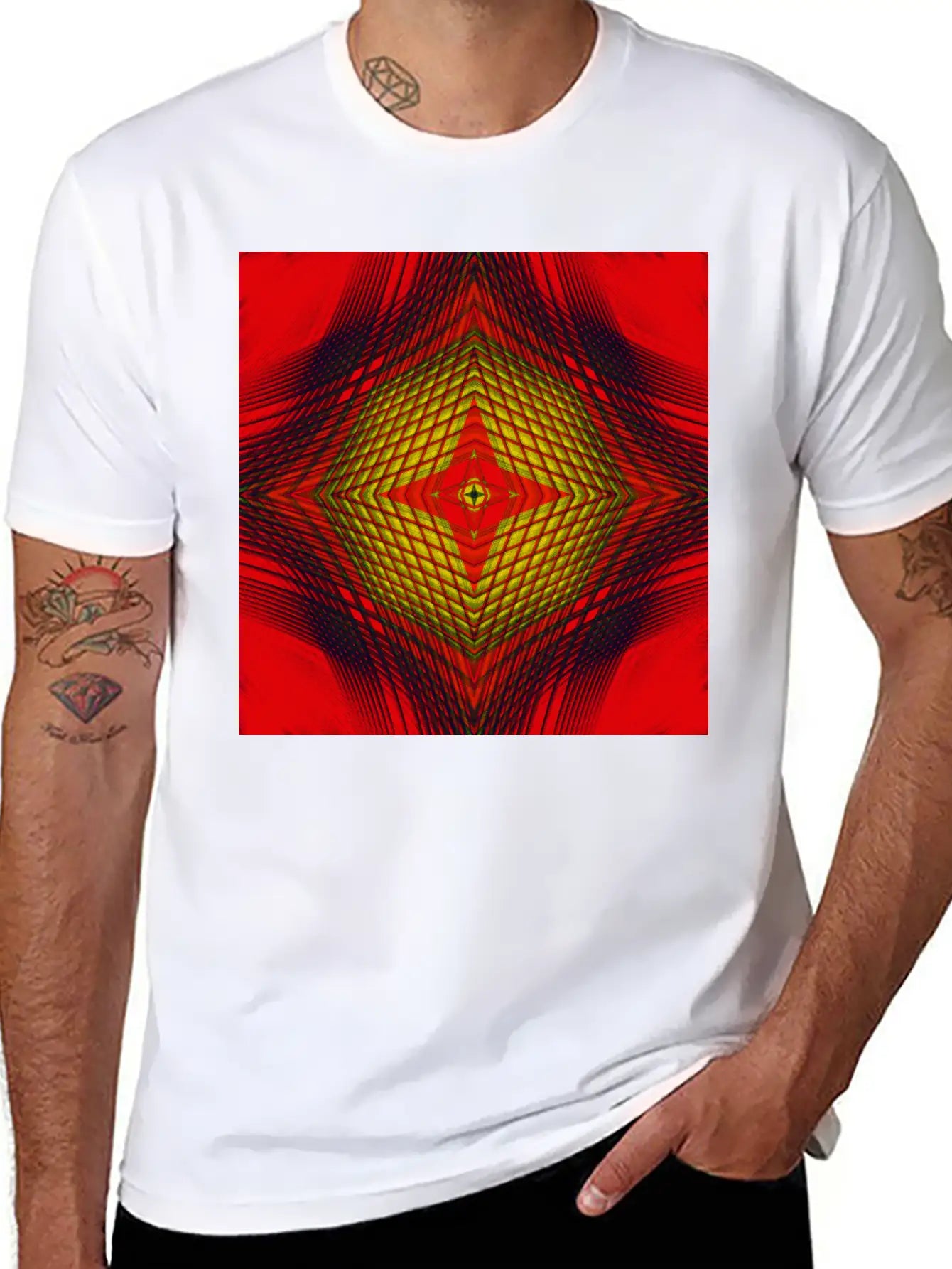 Abstract Star Fine Art For Home Decoration. Modern Fit Casual T-Shirt – Clean And Versatile Design