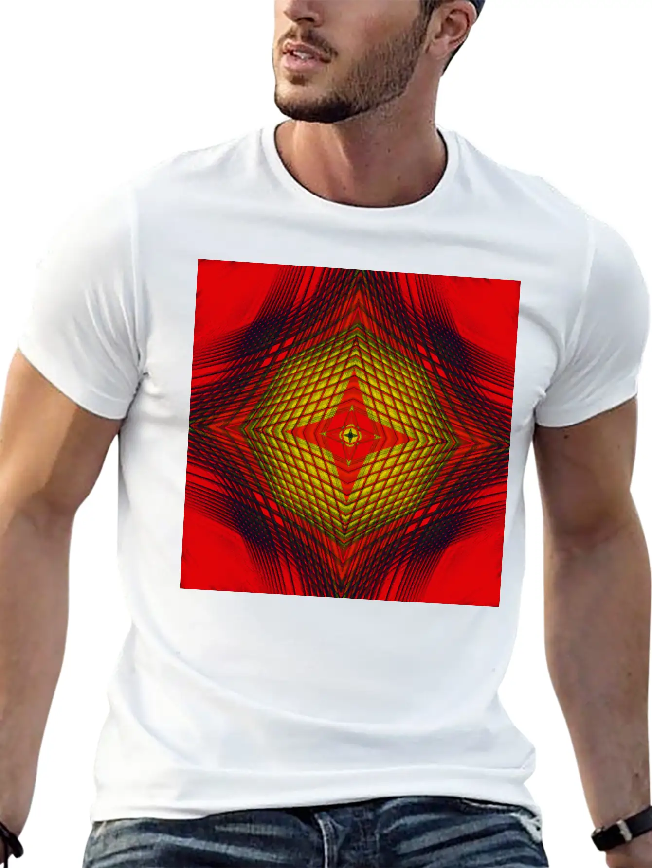 Abstract Star Fine Art For Home Decoration. Modern Fit Casual T-Shirt – Clean And Versatile Design