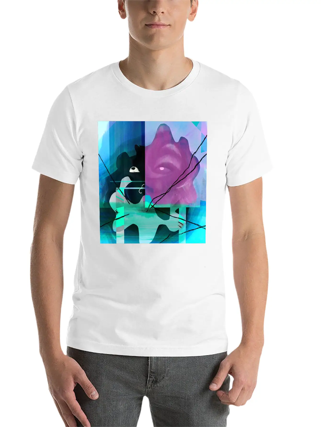 Abstract Stylish Everyday T-Shirt – Unisex Basic Cotton Tee