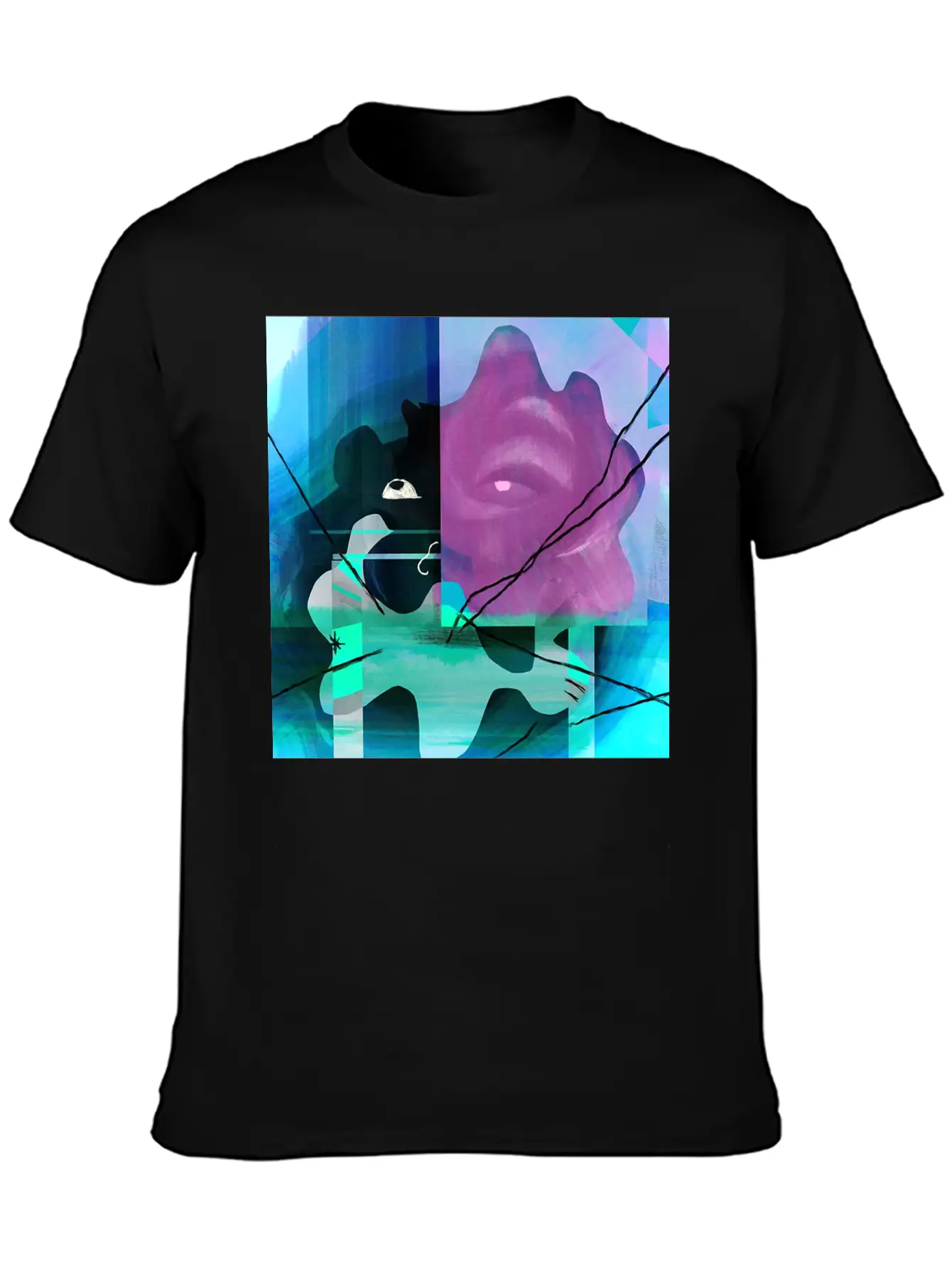 Abstract Stylish Everyday T-Shirt – Unisex Basic Cotton Tee