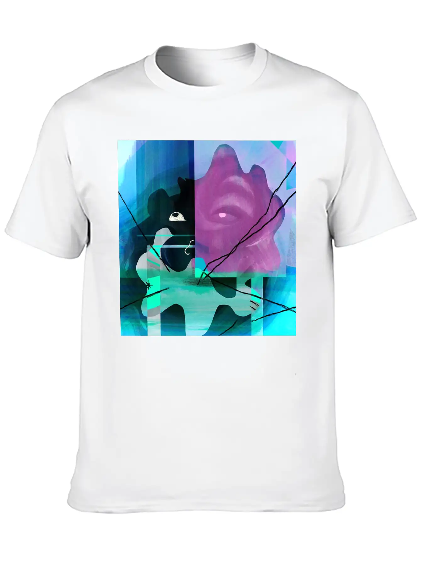 Abstract Stylish Everyday T-Shirt – Unisex Basic Cotton Tee