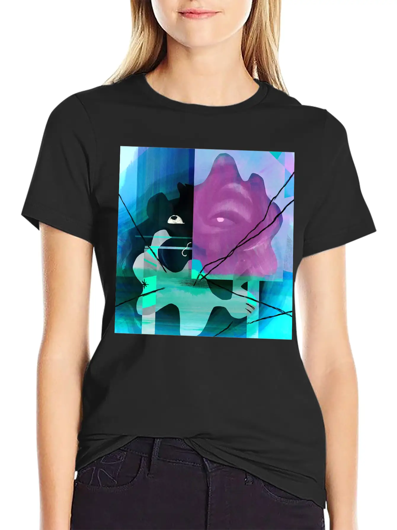 Abstract Stylish Everyday T-Shirt – Unisex Basic Cotton Tee