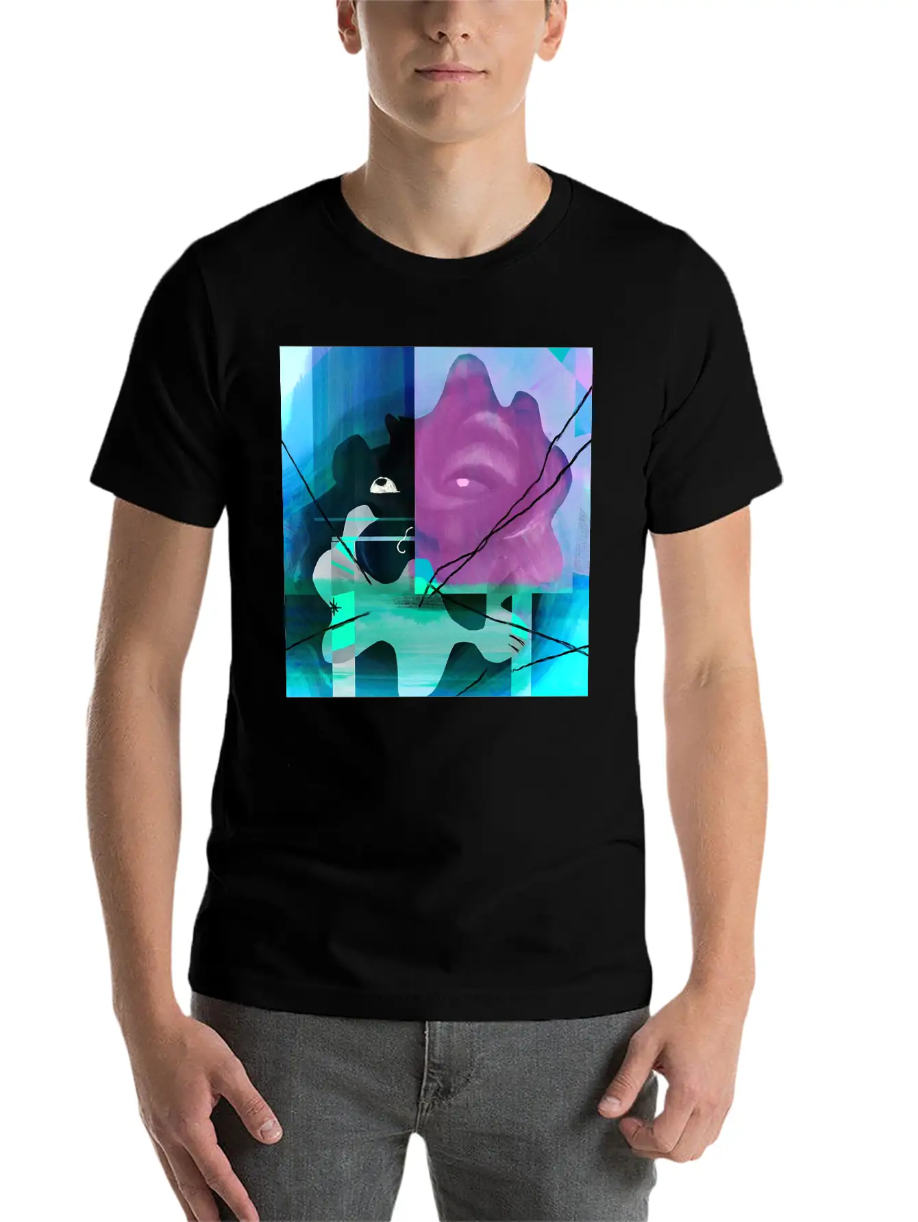 Abstract Stylish Everyday T-Shirt – Unisex Basic Cotton Tee