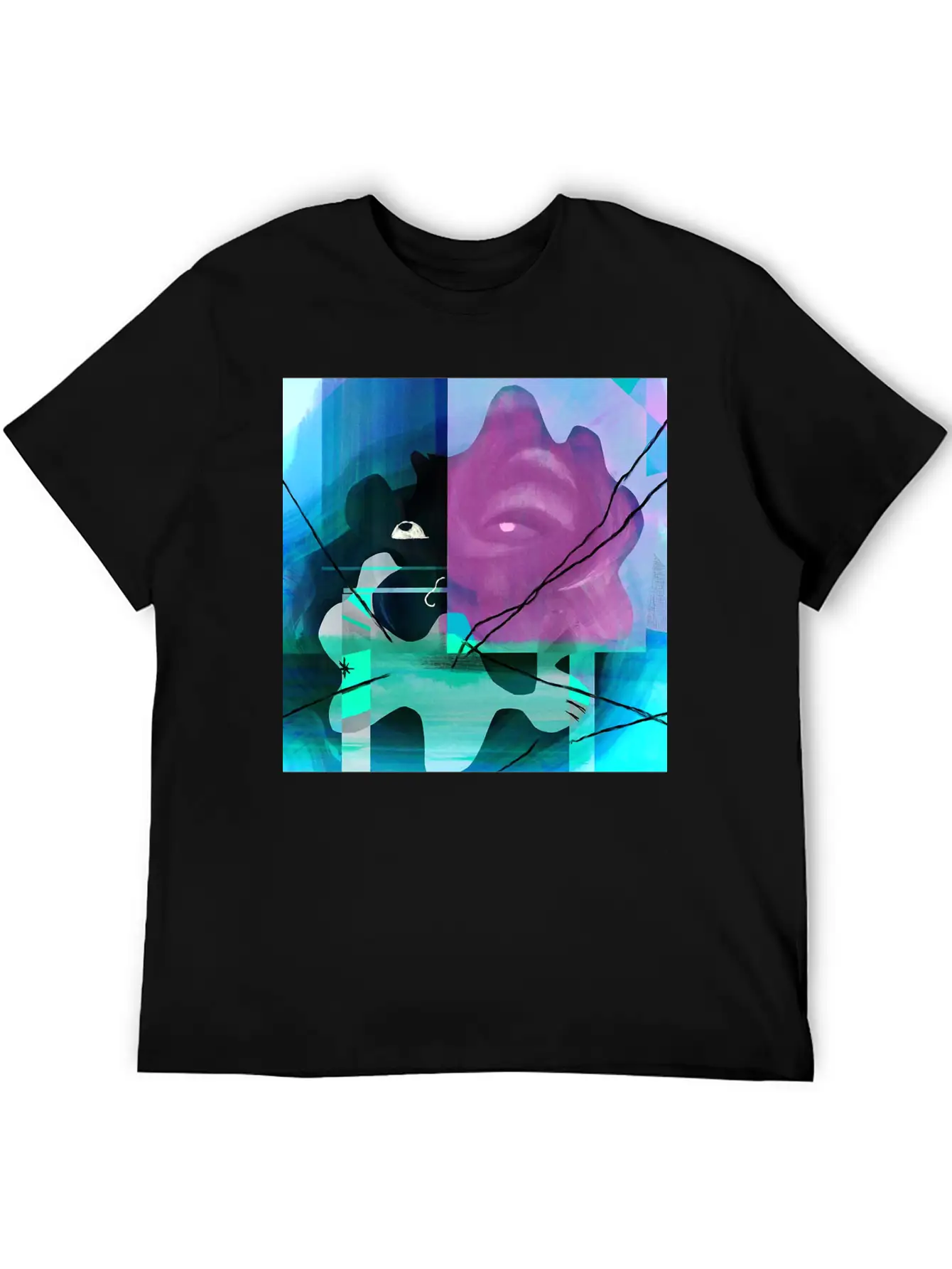 Abstract Stylish Everyday T-Shirt – Unisex Basic Cotton Tee