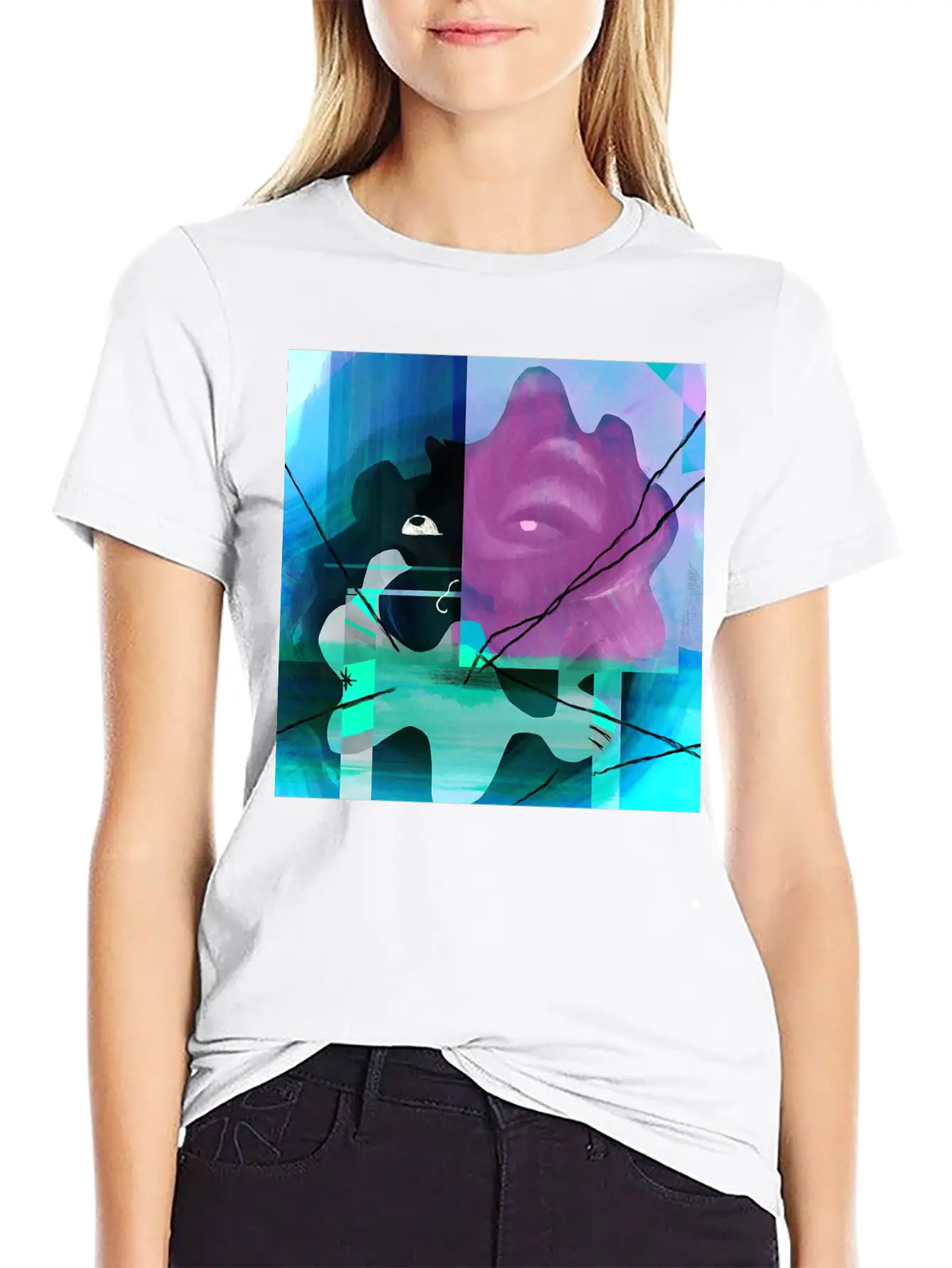 Abstract Stylish Everyday T-Shirt – Unisex Basic Cotton Tee