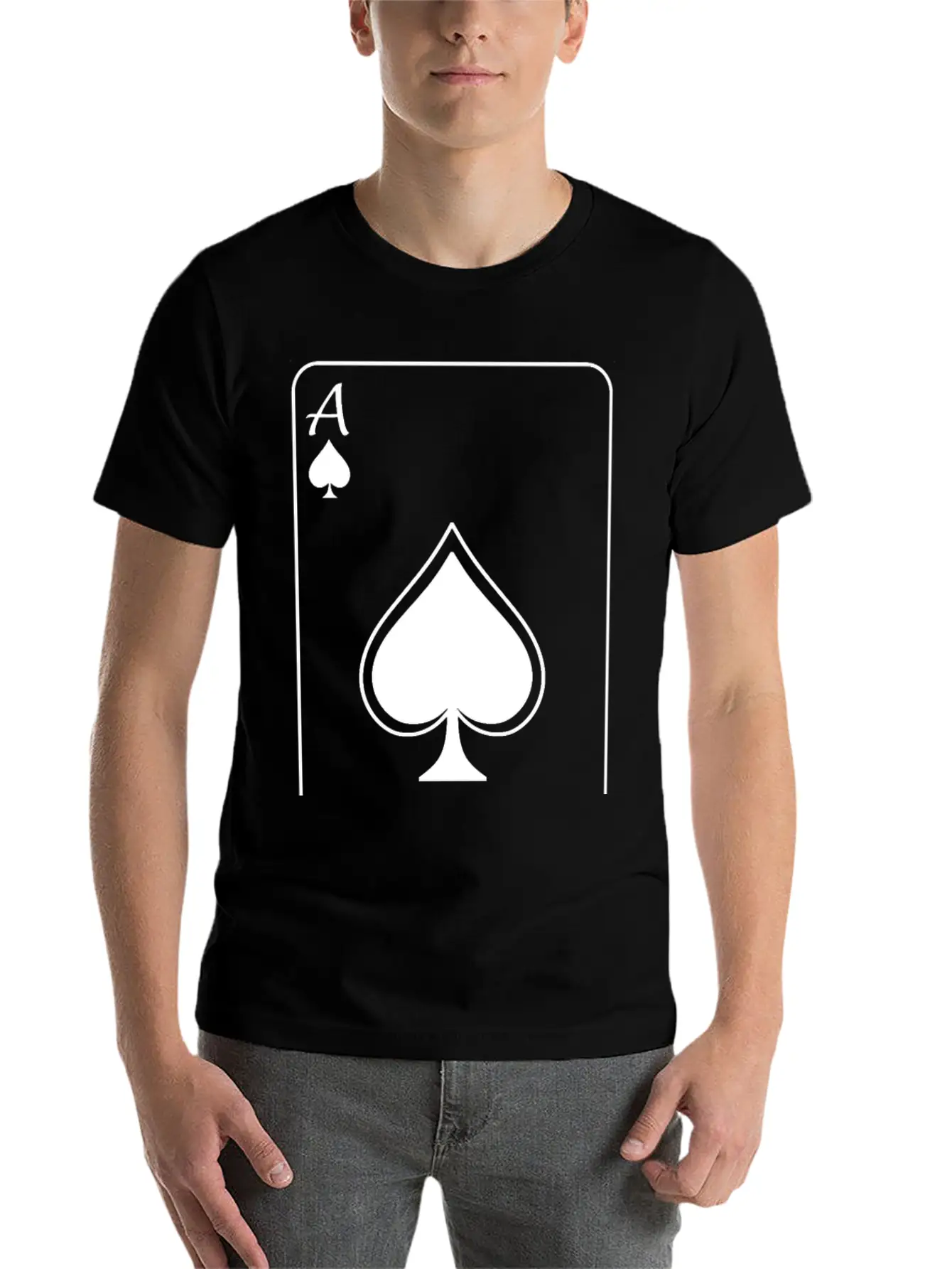 Ace - White Unisex Casual T-Shirt – Clean Design For Daily Comfort