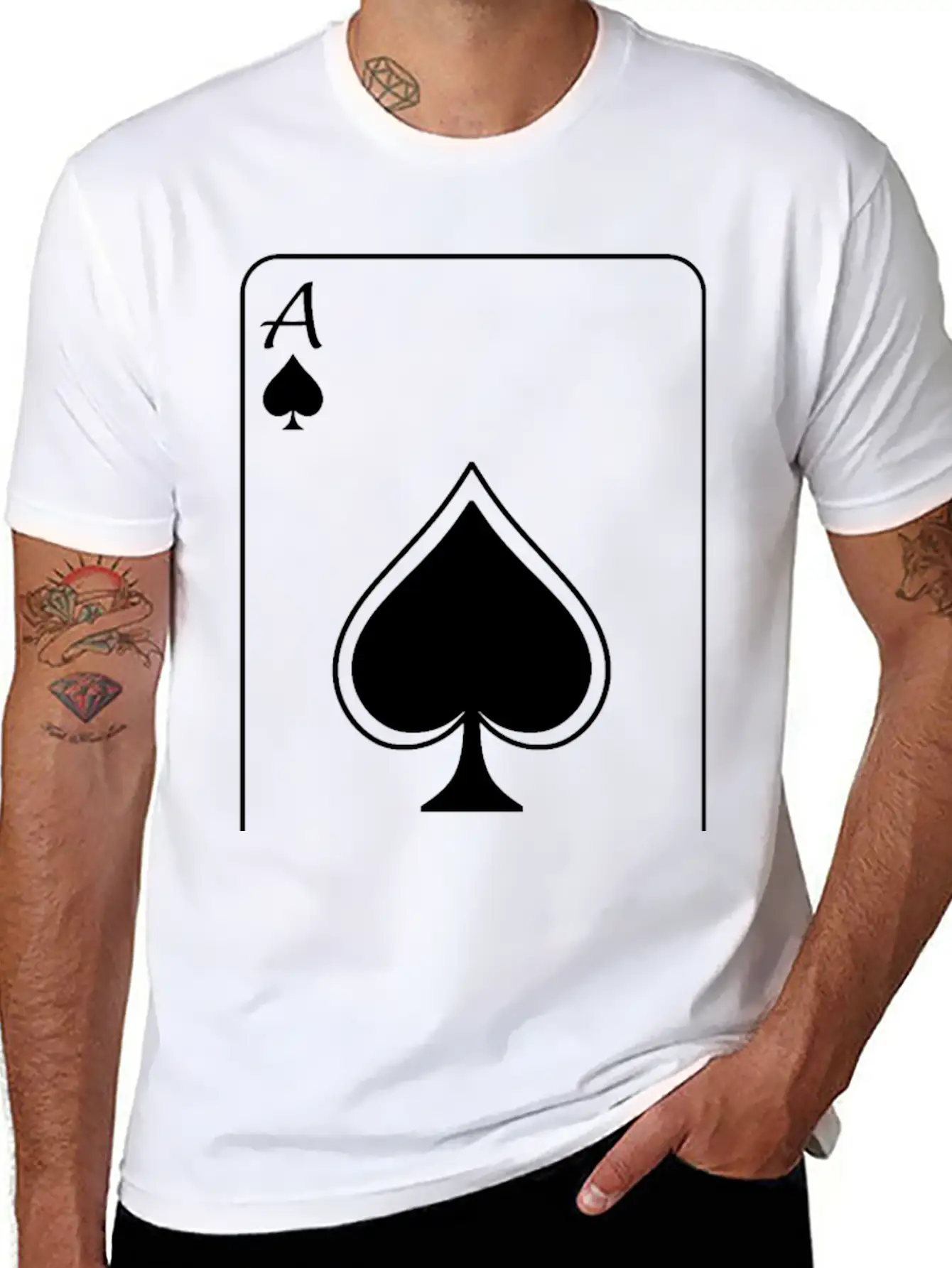 Ace - White Unisex Casual T-Shirt – Clean Design For Daily Comfort