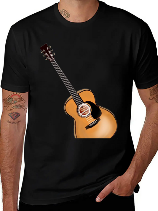 Acoustic Guitar Lightweight Cotton T-Shirt – Daily Comfort Graphic Shirt