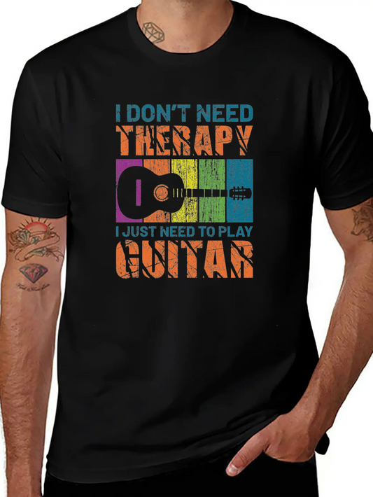 Acoustic Guitar Playing Modern Fit Casual T-Shirt – Clean And Versatile Design