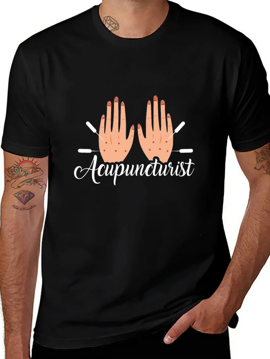 Acupuncture Learned Funny Acupuncturist Graphic Modern Fit Casual T-Shirt – Clean And Versatile Design