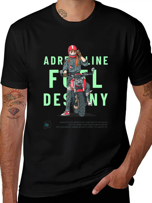Adrenaline Fuel Destiny – Anime-Inspired Lightweight Cotton T-Shirt – Daily Comfort Graphic Shirt