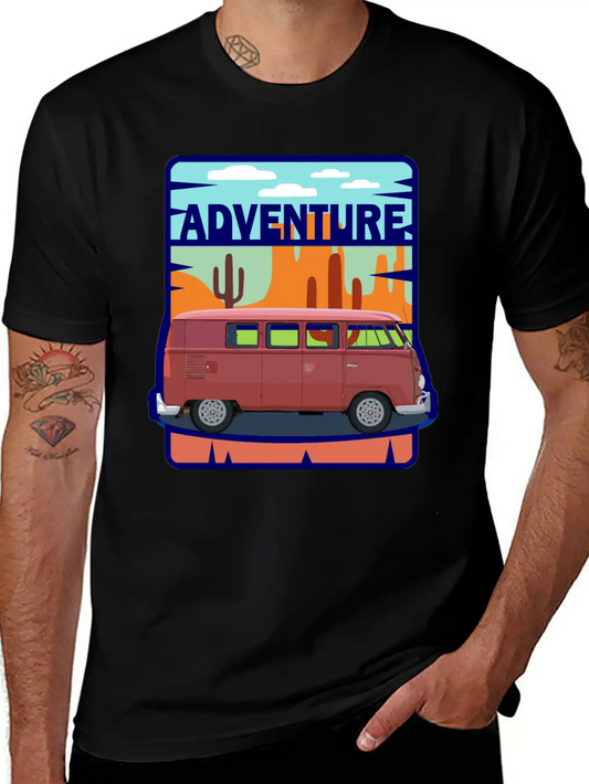 Adventure Van In The Desert In Pastel Colors Soft Cotton Short Sleeve Tee – Unisex Wardrobe Staple