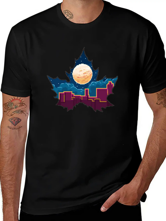 Aesthetic Leaves Modern Fit Casual T-Shirt – Clean And Versatile Design