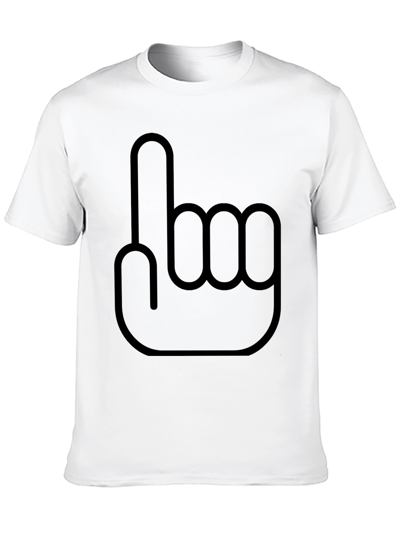 Novelty #1 Hand Gesture Black T-Shirt