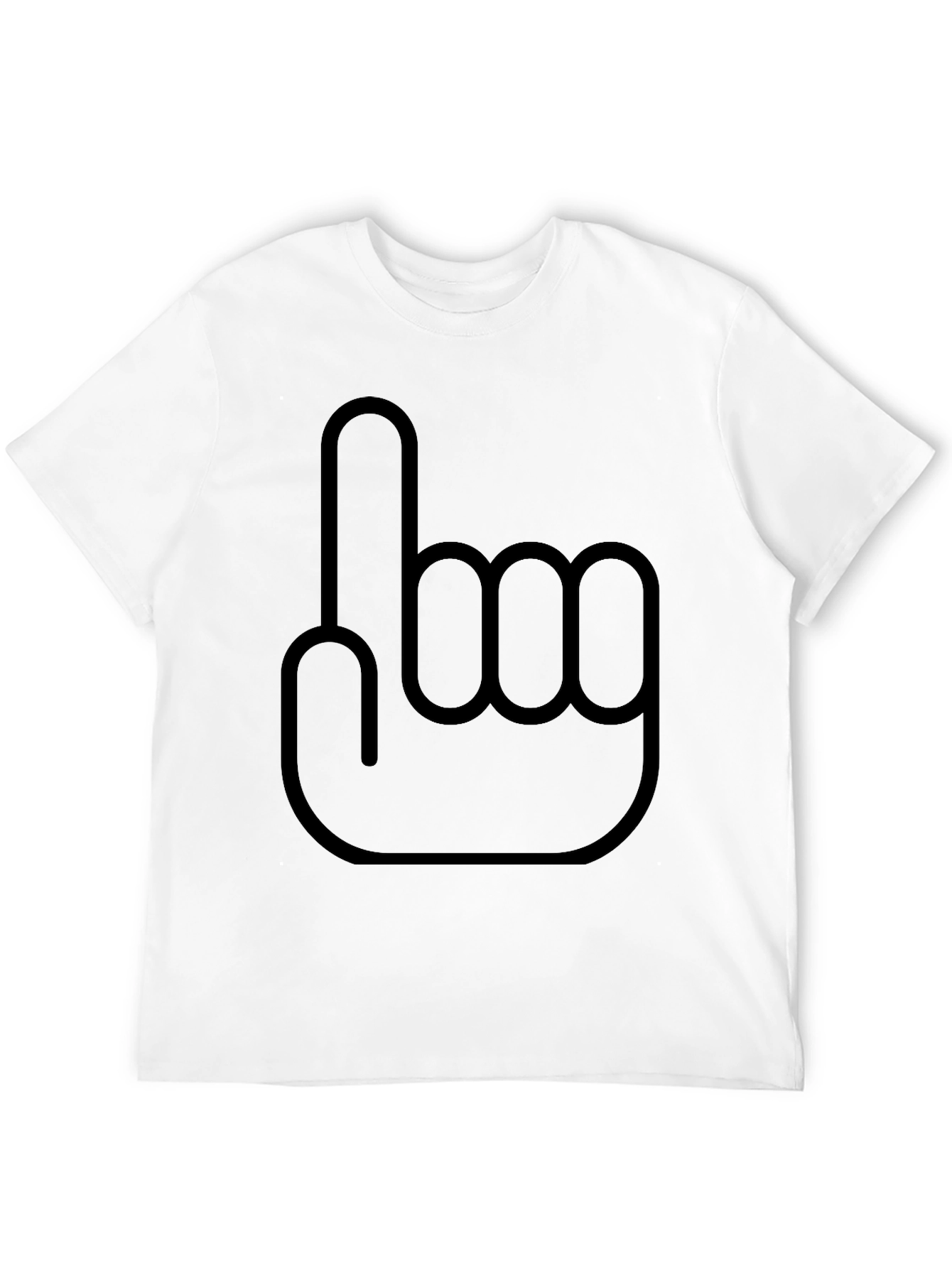 Novelty #1 Hand Gesture Black T-Shirt