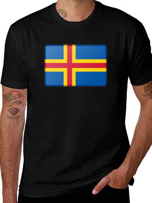 Aland Island Flag Classic Fit Graphic Tee For Daily Comfort – Unisex Cotton Shirt