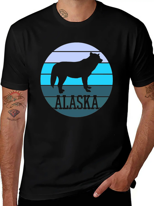 Alaska Country Wolf Classic Fit Graphic Tee For Daily Comfort – Unisex Cotton Shirt