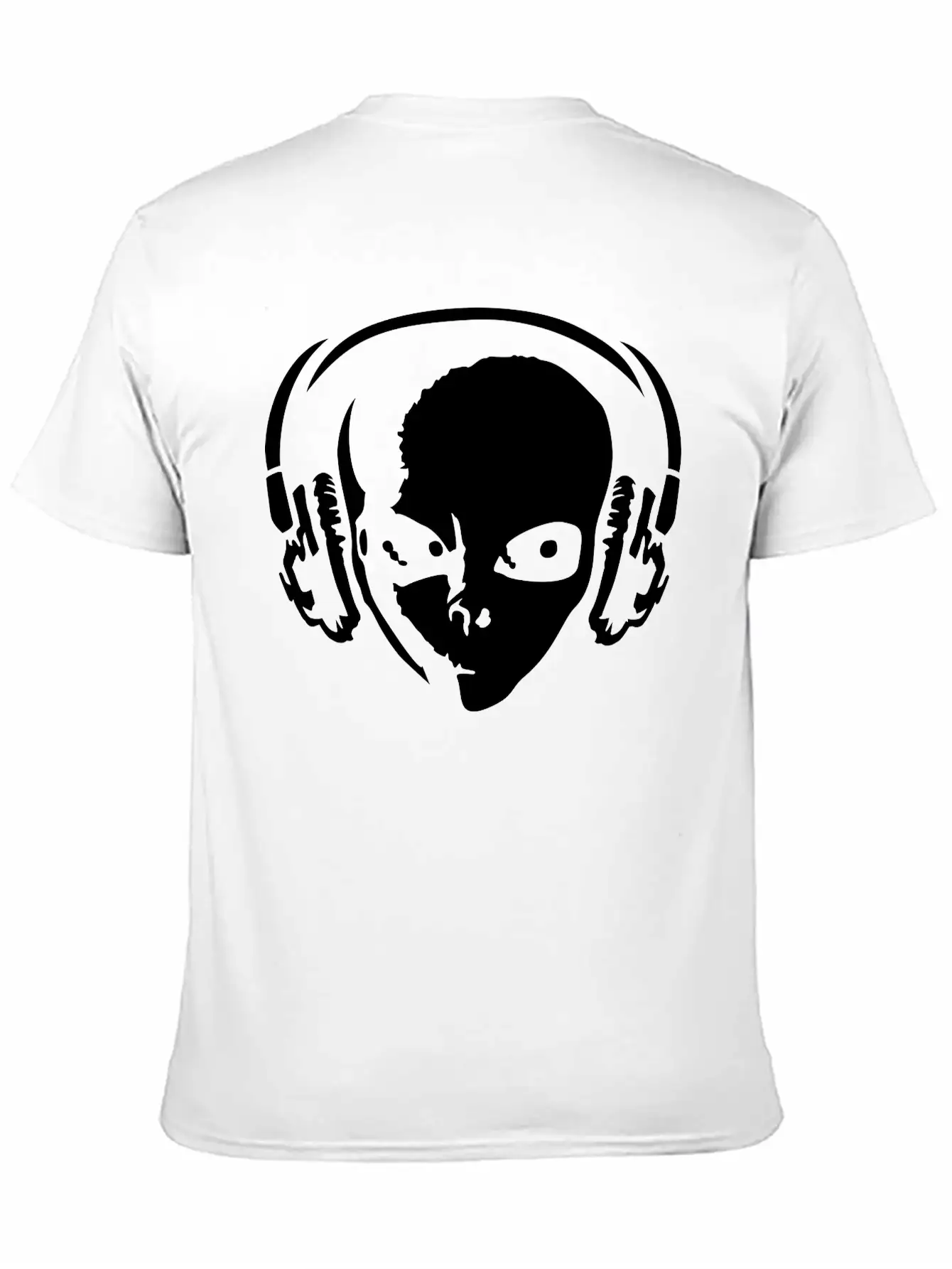 Alien With Headphones Unisex Casual T-Shirt ��� Clean Design For Daily Comfort