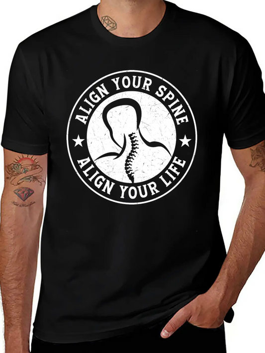 Align Your Spine Align Your Life Chiropractor Chir Stylish Everyday T-Shirt – Unisex Basic Cotton Tee