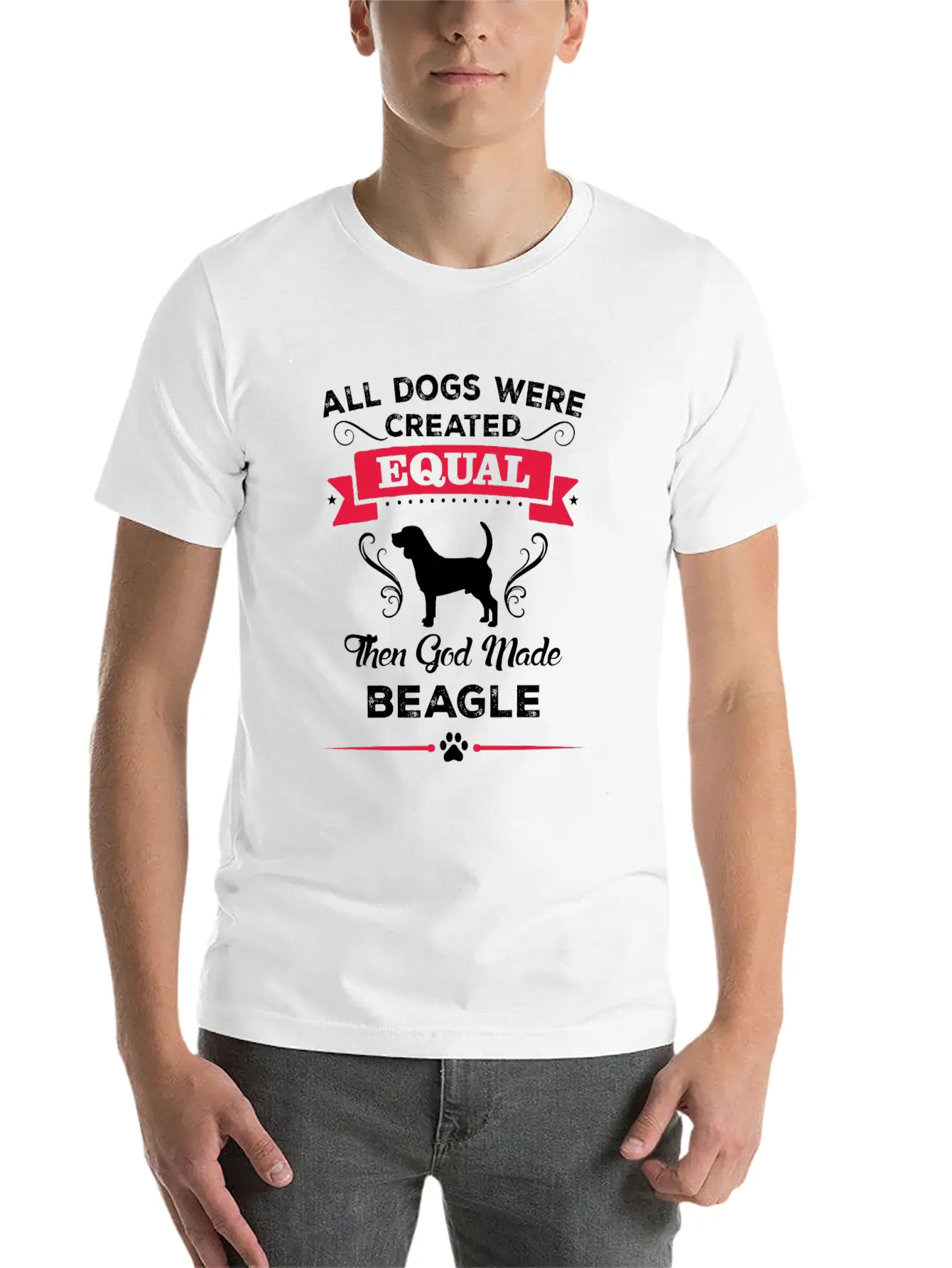 All Dogs Were Created Equal Then God Made Beagle Lightweight Cotton T-Shirt – Daily Comfort Graphic Shirt