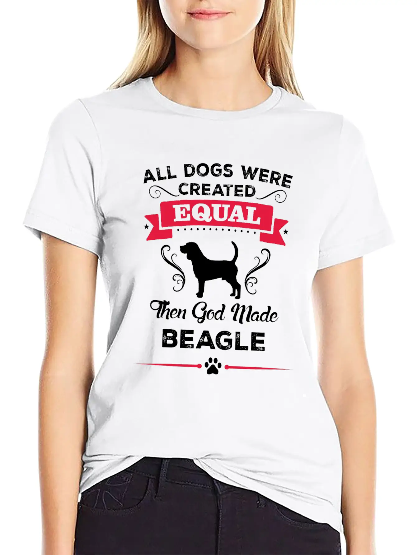 All Dogs Were Created Equal Then God Made Beagle Lightweight Cotton T-Shirt – Daily Comfort Graphic Shirt