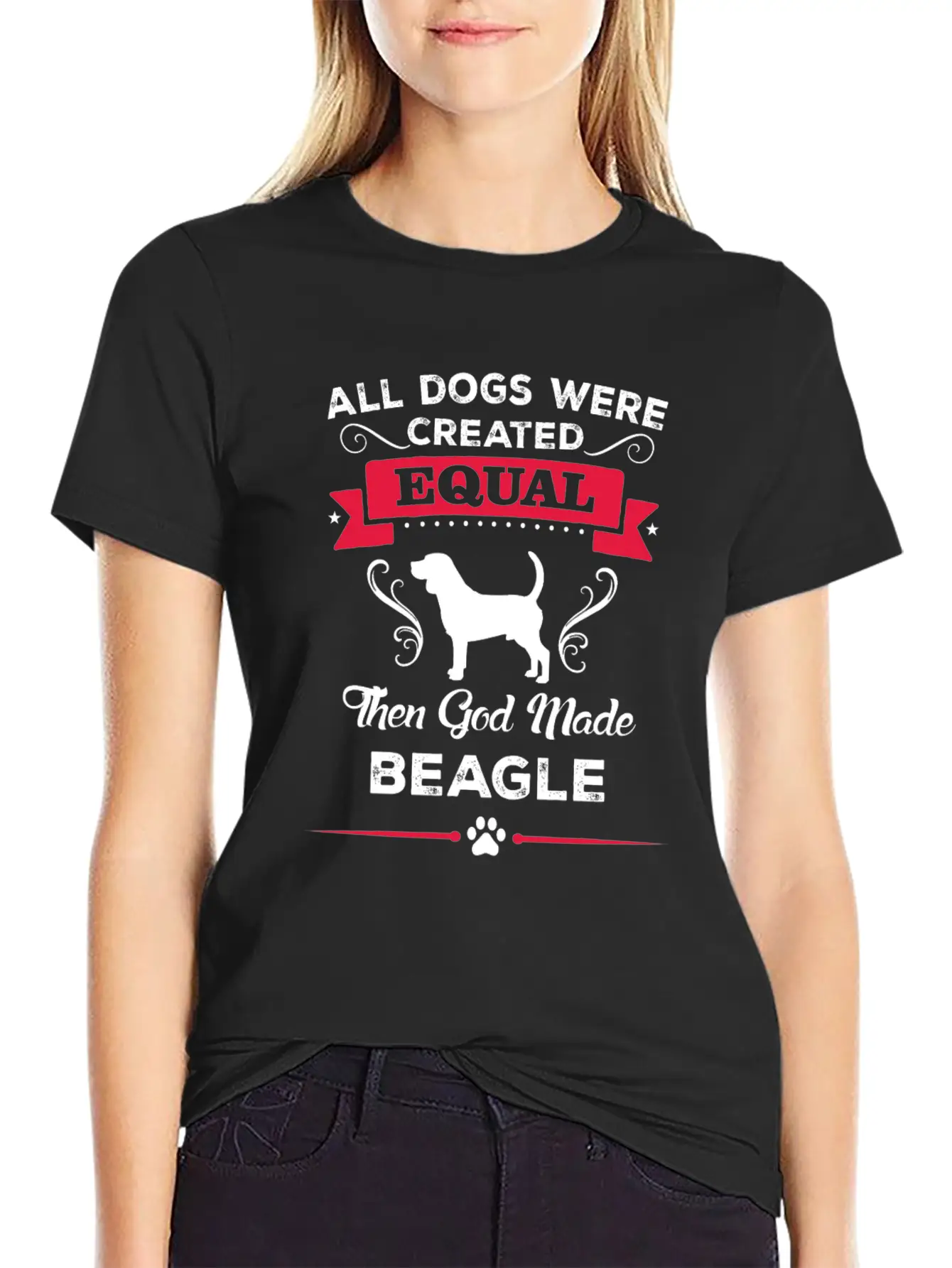 All Dogs Were Created Equal Then God Made Beagle Lightweight Cotton T-Shirt – Daily Comfort Graphic Shirt