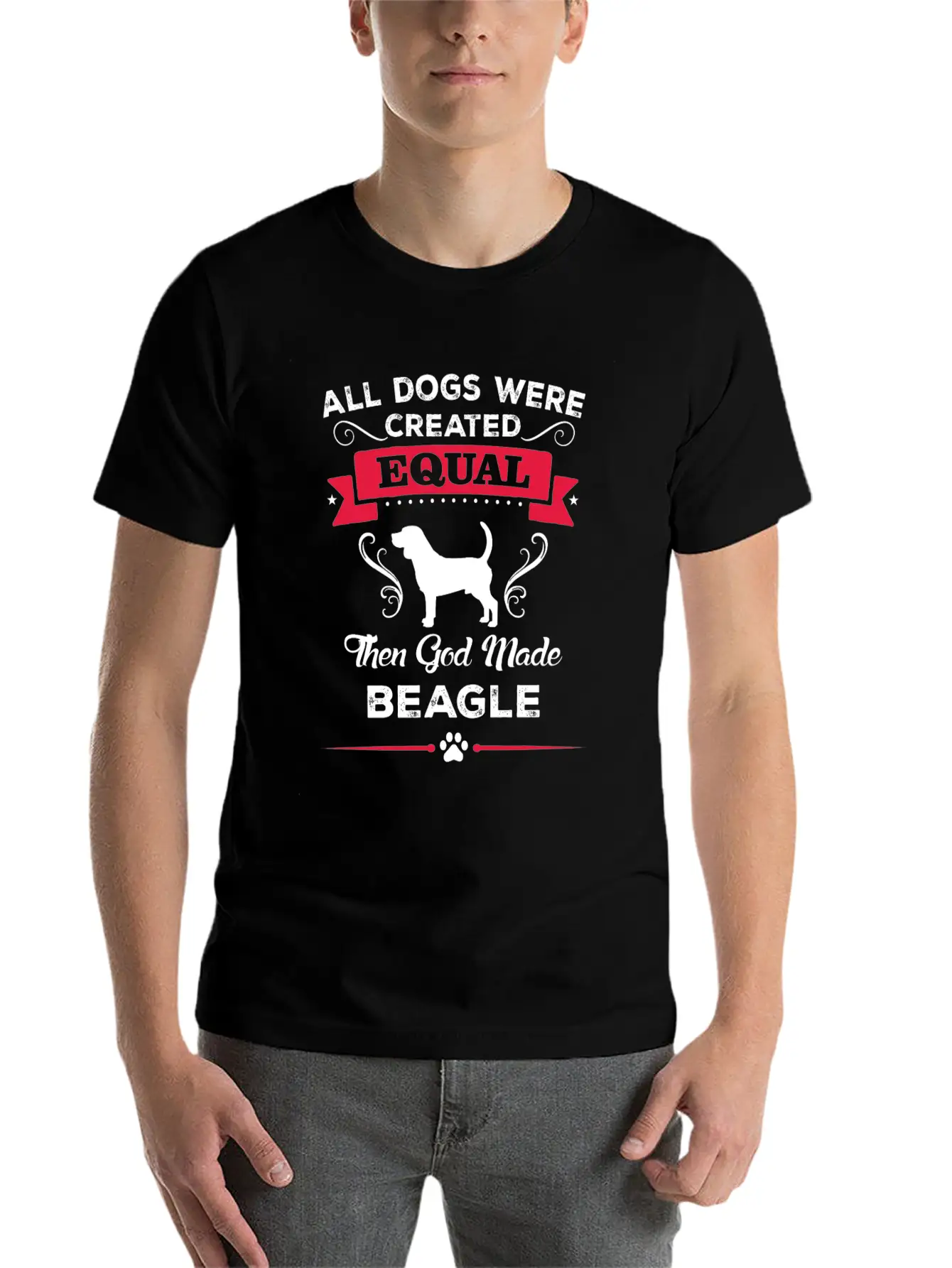 All Dogs Were Created Equal Then God Made Beagle Lightweight Cotton T-Shirt – Daily Comfort Graphic Shirt
