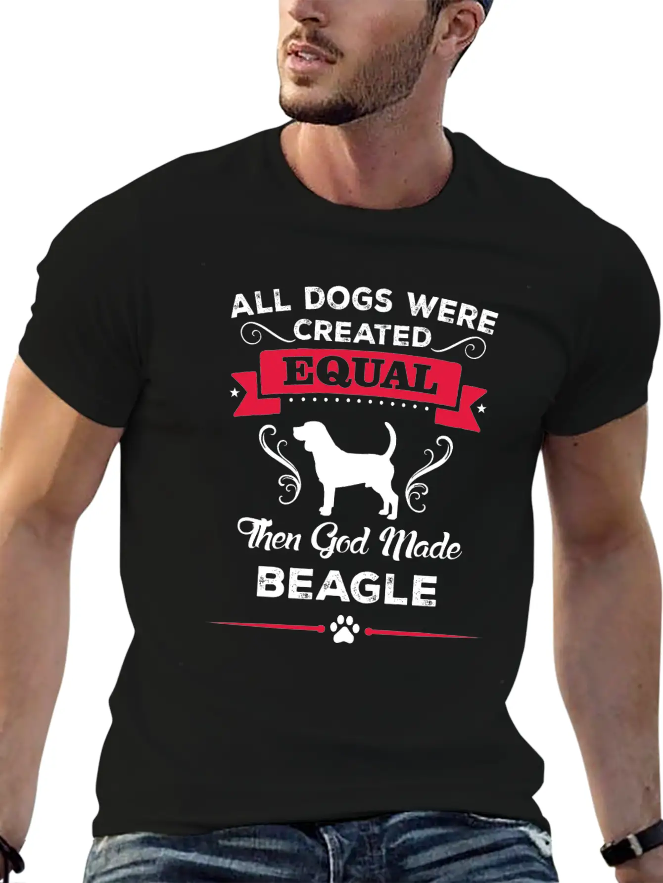 All Dogs Were Created Equal Then God Made Beagle Lightweight Cotton T-Shirt – Daily Comfort Graphic Shirt