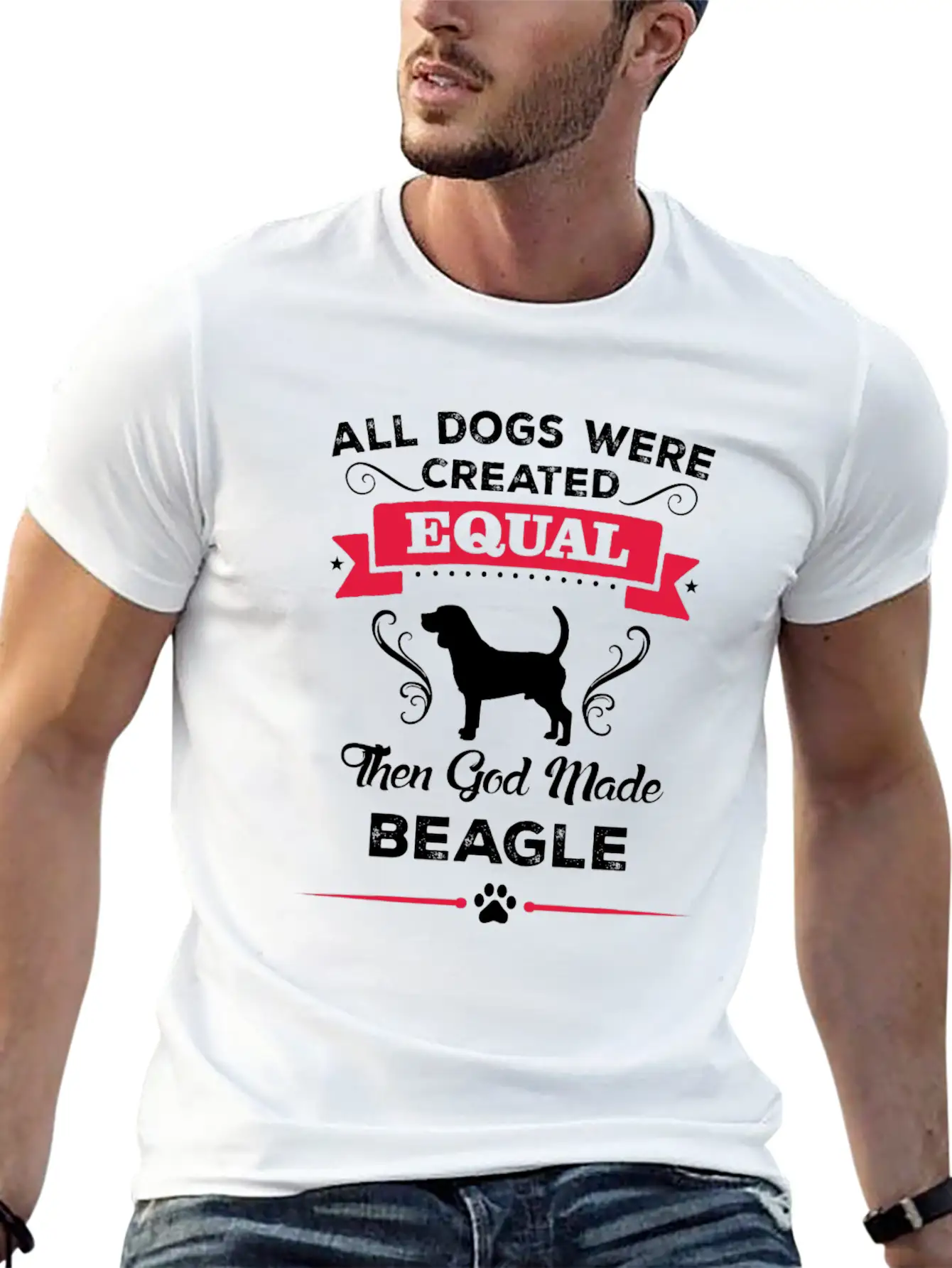 All Dogs Were Created Equal Then God Made Beagle Lightweight Cotton T-Shirt – Daily Comfort Graphic Shirt