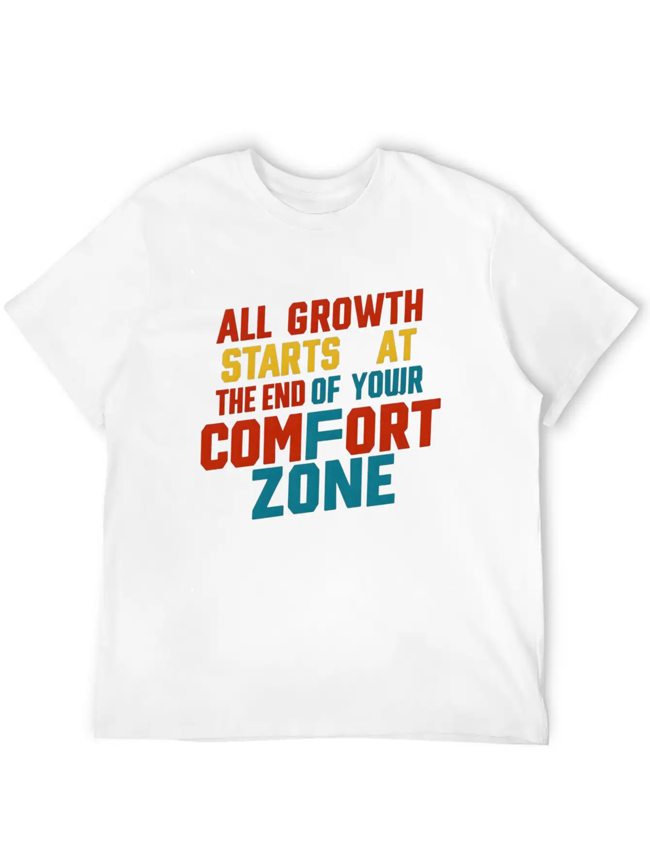 All Growth Starts At The End Of Your Comfort Zone Lightweight Cotton T-Shirt – Daily Comfort Graphic Shirt
