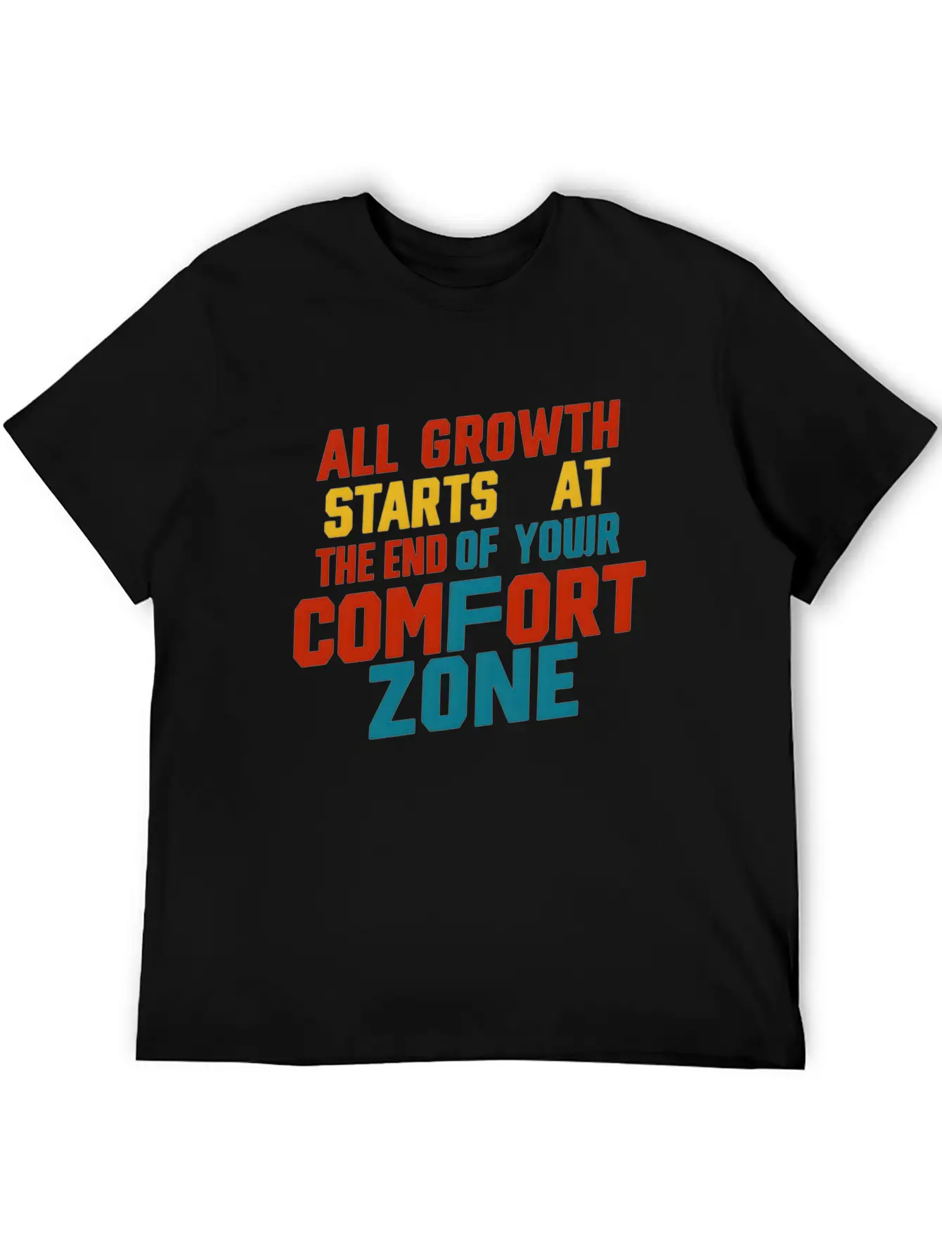 All Growth Starts At The End Of Your Comfort Zone Lightweight Cotton T-Shirt – Daily Comfort Graphic Shirt
