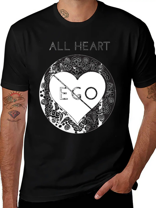 All Heart No Ego Zen Mindful Yoga Premium Lightweight Cotton T-Shirt – Daily Comfort Graphic Shirt
