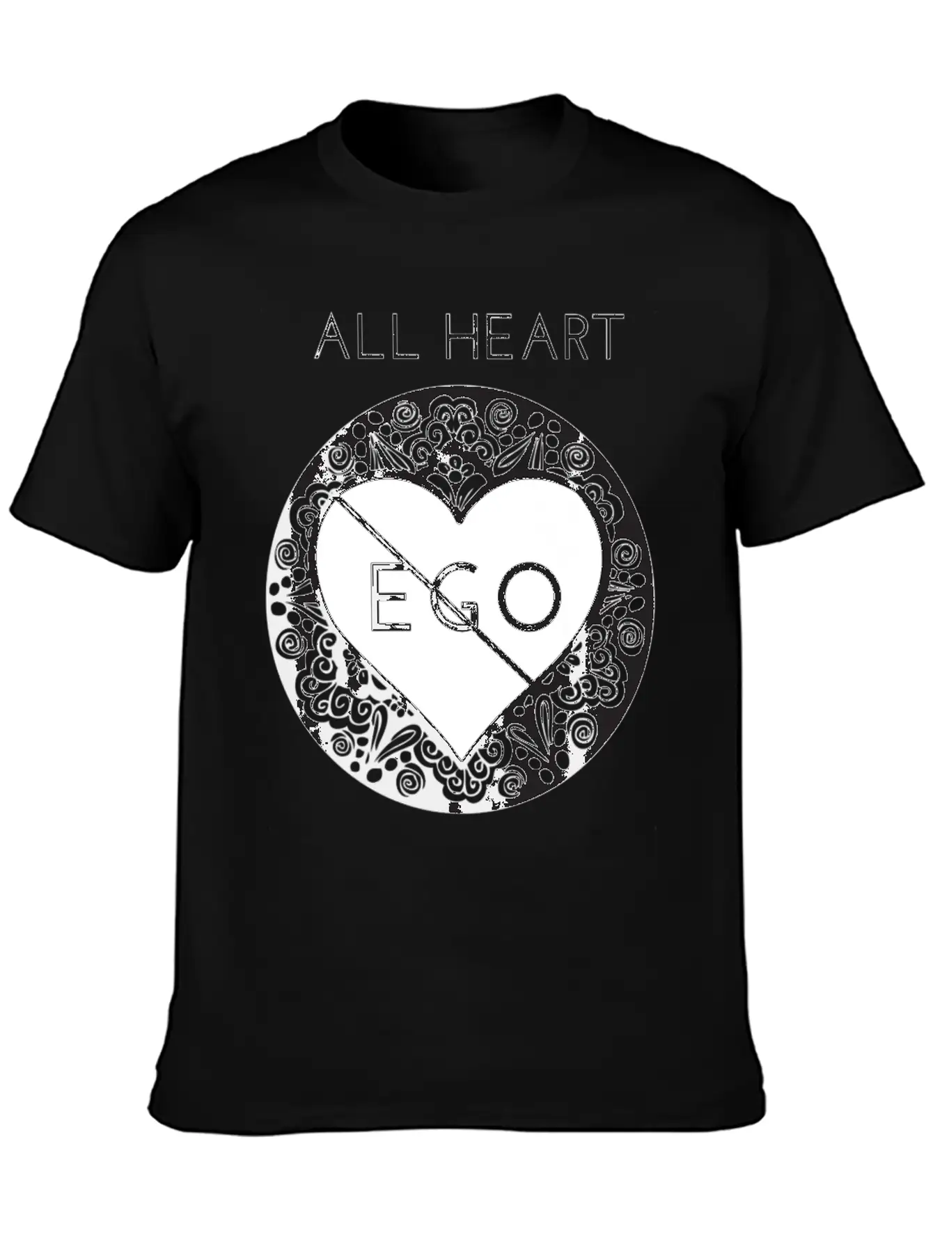 All Heart No Ego Zen Mindful Yoga Premium Lightweight Cotton T-Shirt – Daily Comfort Graphic Shirt