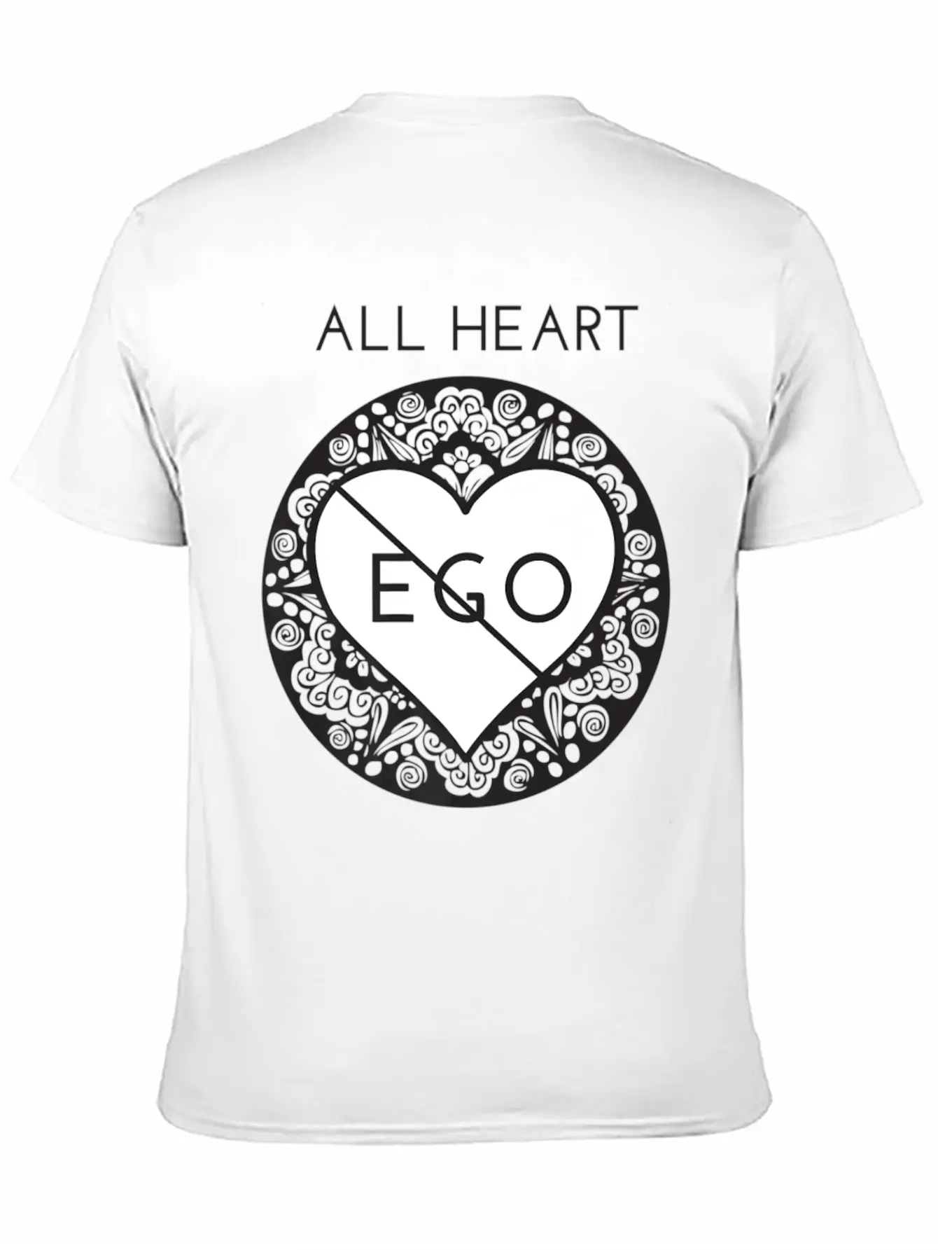 All Heart No Ego Zen Mindful Yoga Premium Lightweight Cotton T-Shirt – Daily Comfort Graphic Shirt