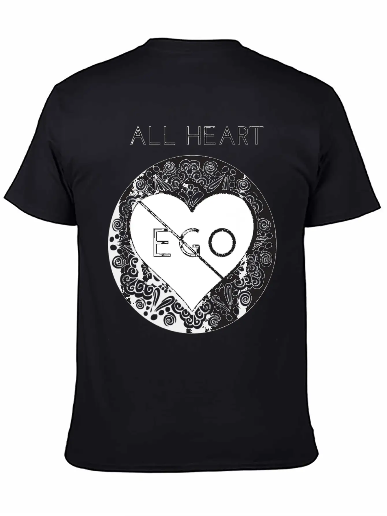 All Heart No Ego Zen Mindful Yoga Premium Lightweight Cotton T-Shirt – Daily Comfort Graphic Shirt