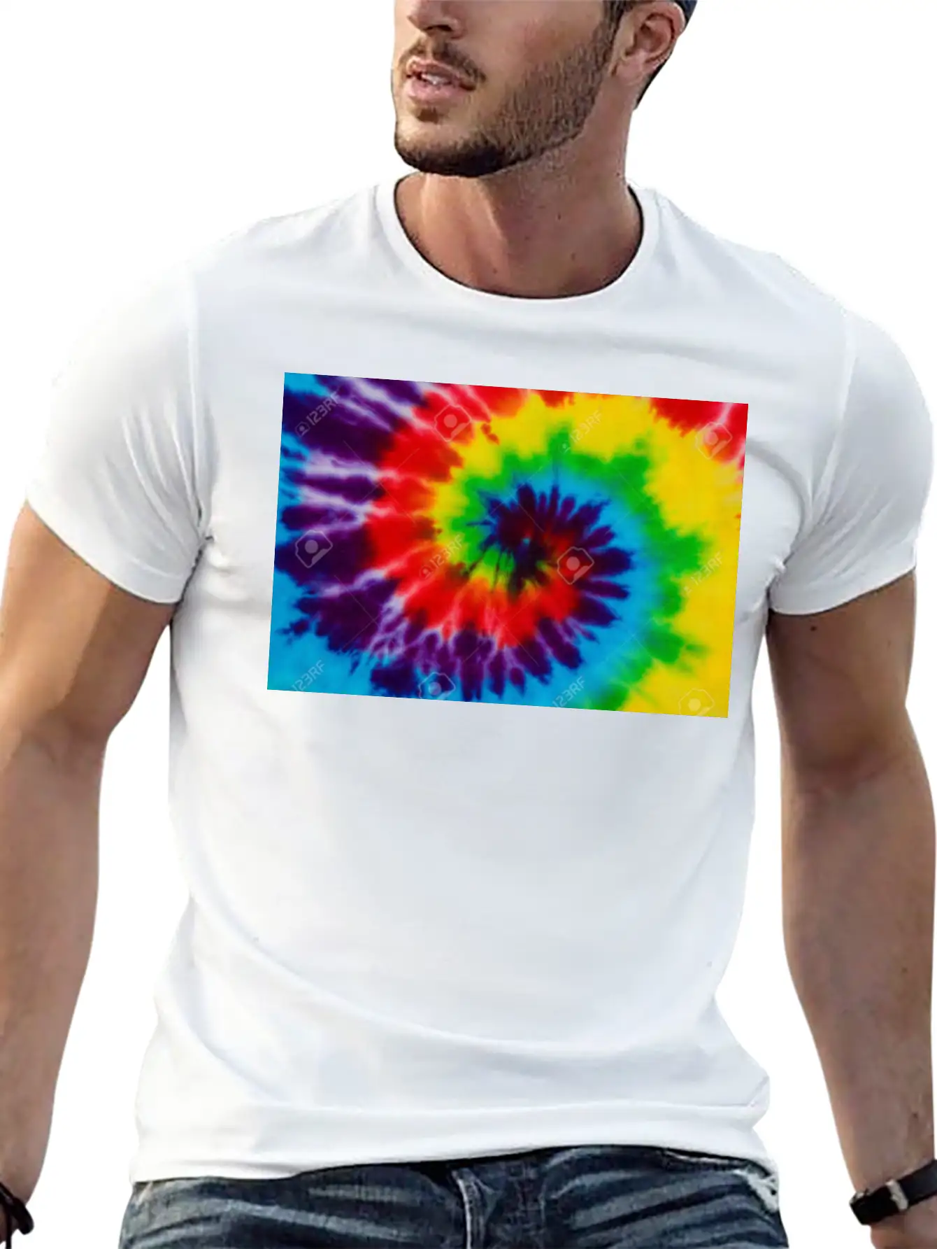 All Tie Dye Modern Fit Casual T-Shirt – Clean And Versatile Design