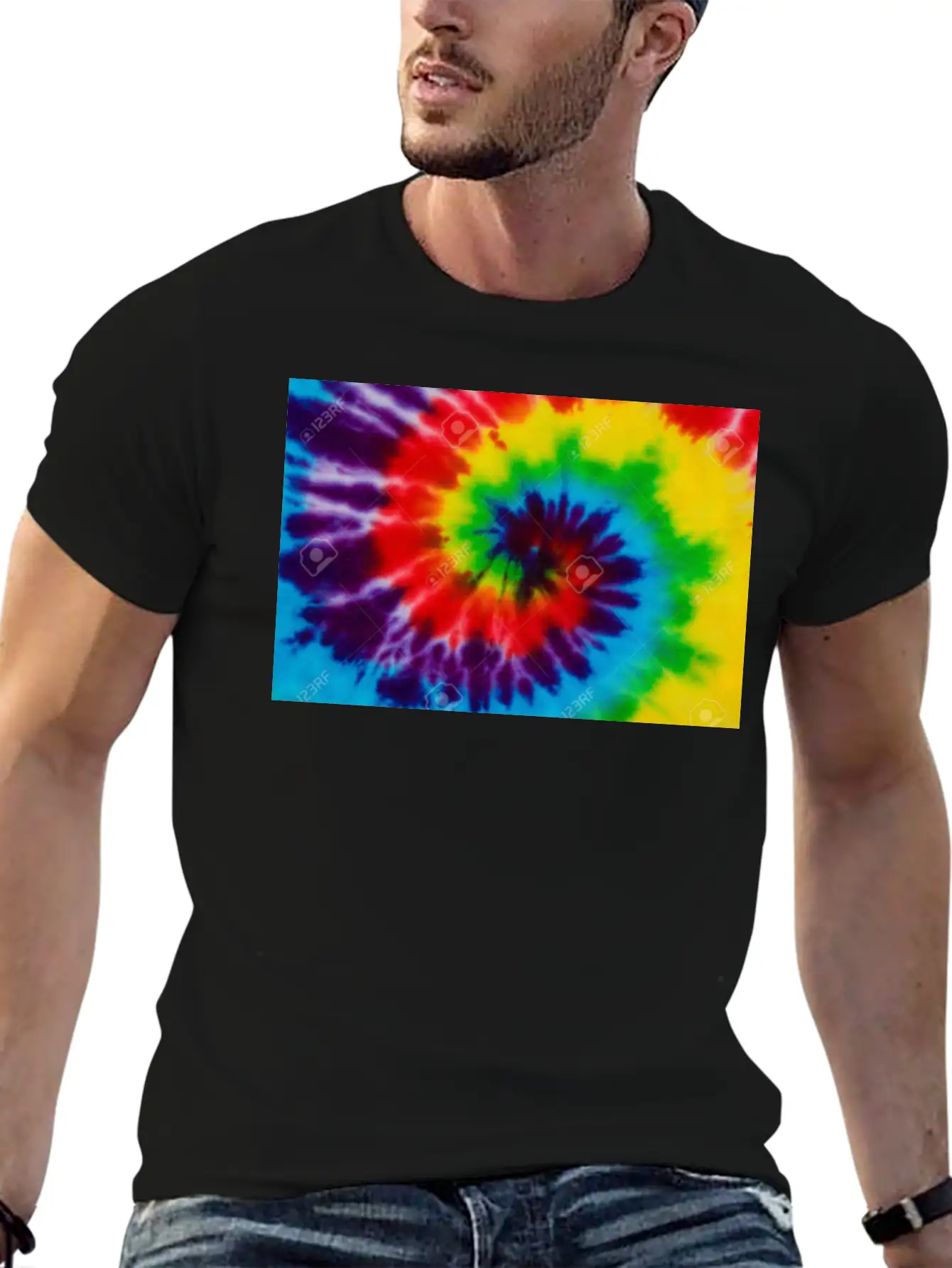 All Tie Dye Modern Fit Casual T-Shirt – Clean And Versatile Design