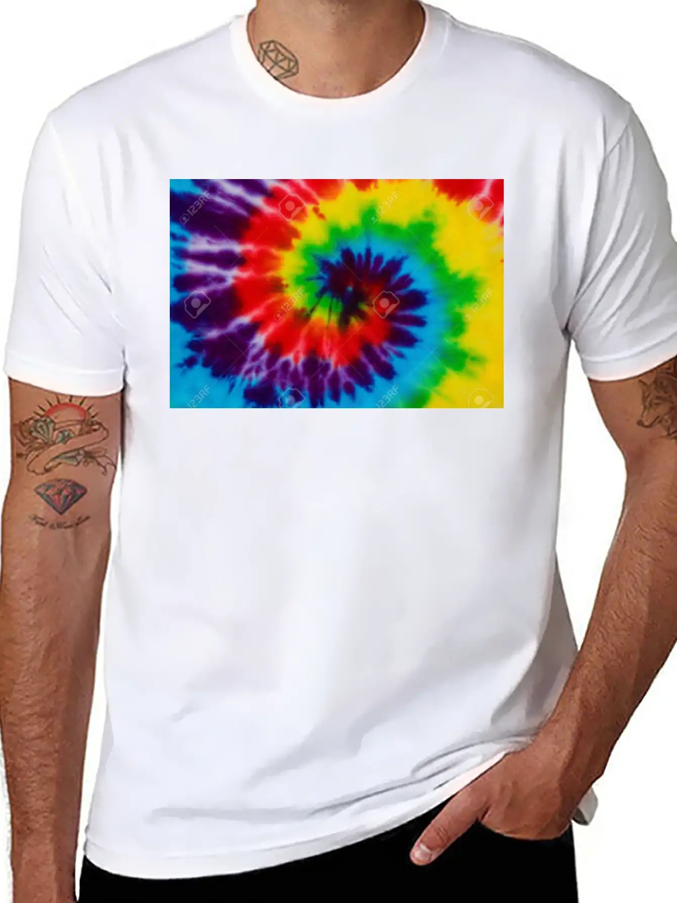 All Tie Dye Modern Fit Casual T-Shirt – Clean And Versatile Design