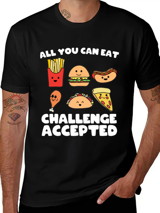 All You Can Eat Challenge Modern Fit Casual T-Shirt – Clean And Versatile Design