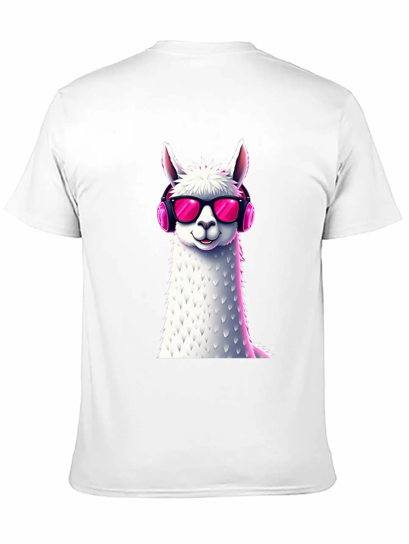 Alpaca Music Art | Cool Headphone Illustration Relaxed Everyday Tee – Lightweight And Durable Cotton