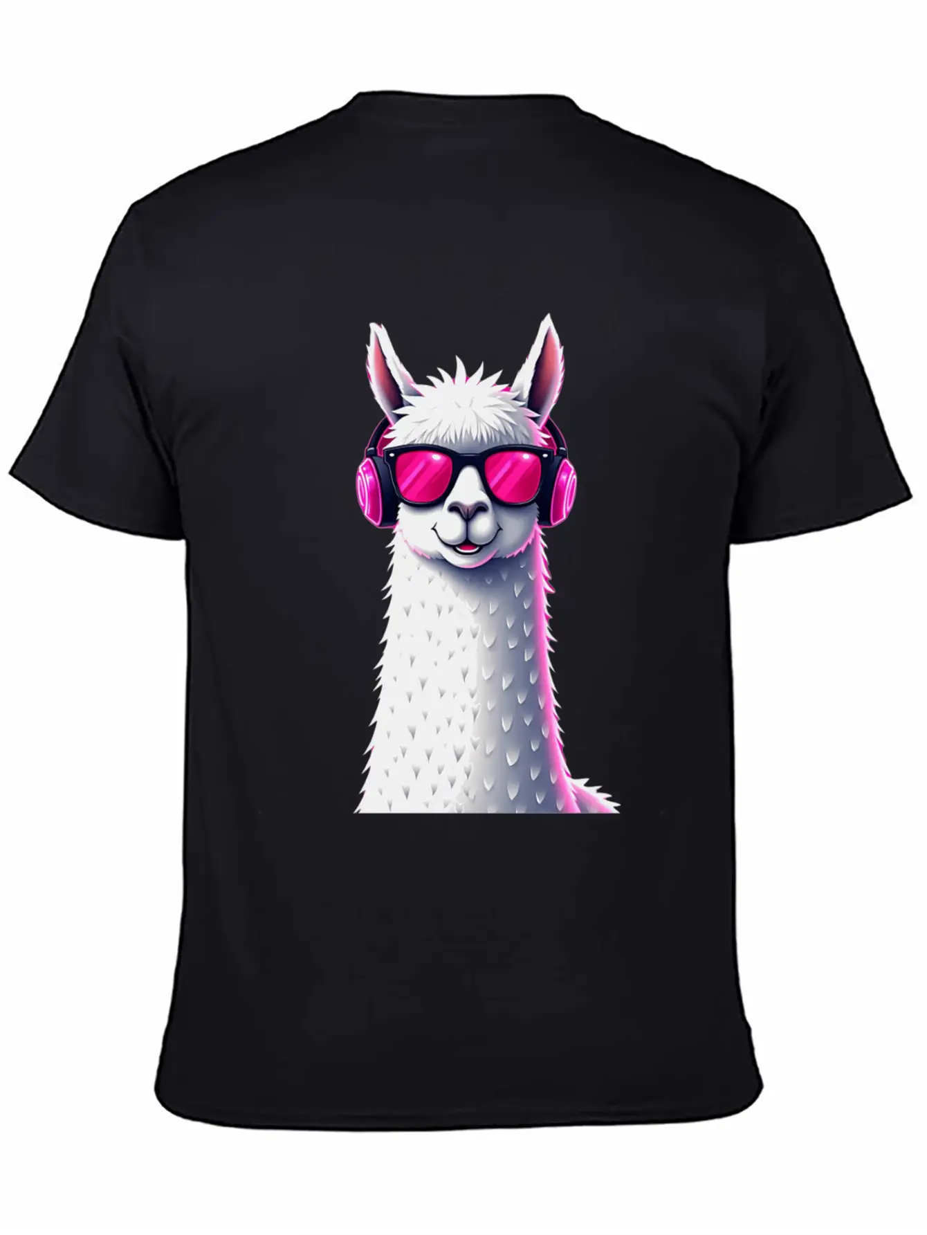 Alpaca Music Art | Cool Headphone Illustration Relaxed Everyday Tee – Lightweight And Durable Cotton
