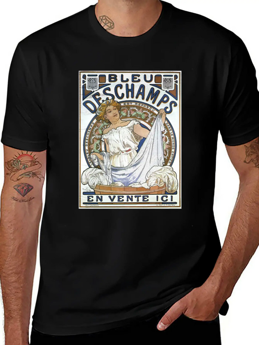 Alphonse Mucha Women's Art Nouveau Lightweight Cotton T-Shirt – Daily Comfort Graphic Shirt